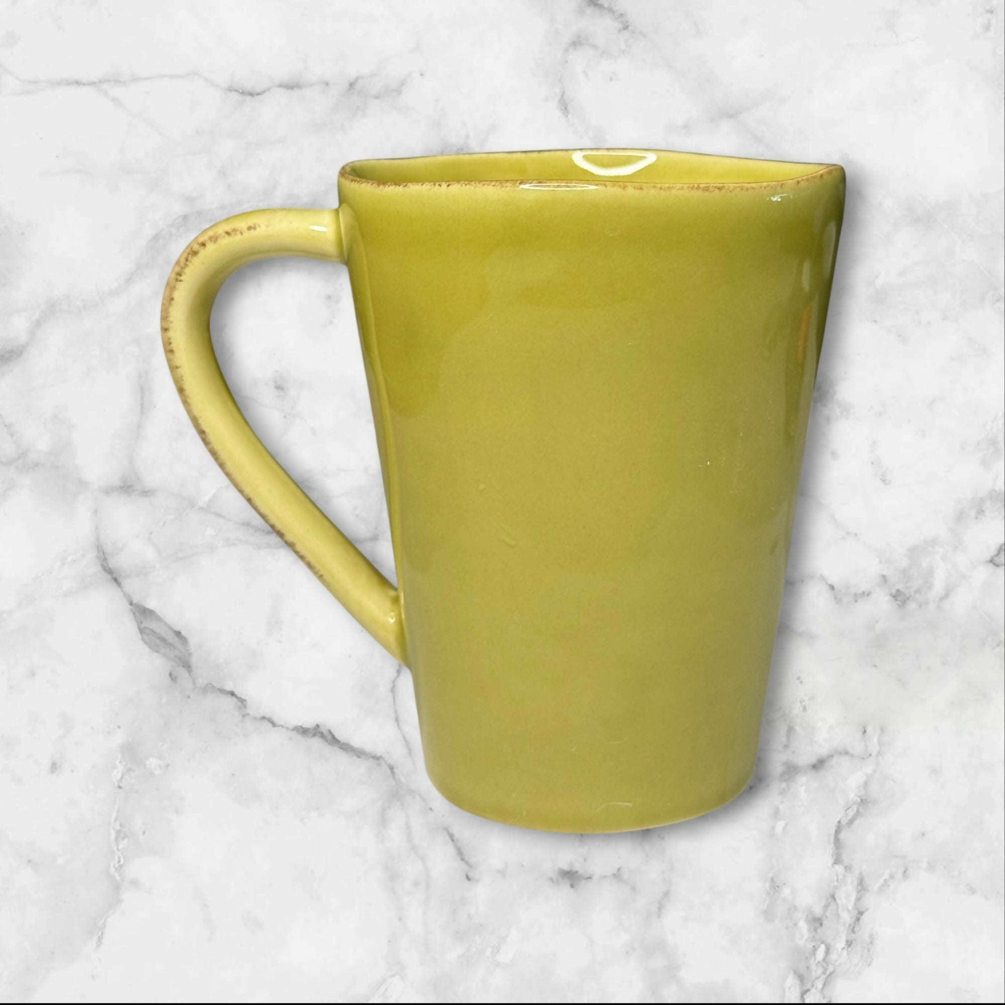 Crate & Barrel Marin Green Mug | Portugal | Excellent Condition | Stoneware