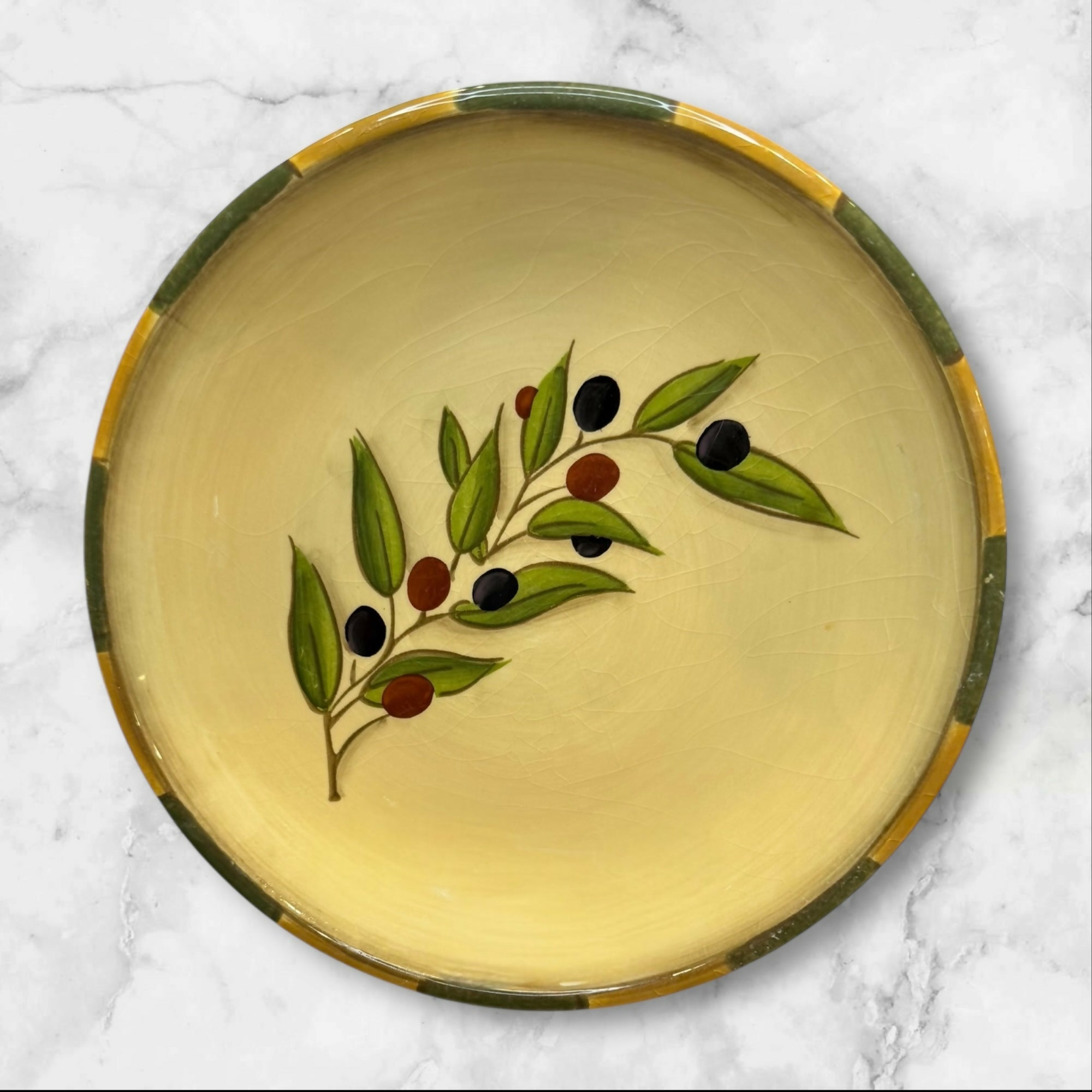 Clay Art Tuscan Olive Soup Bowls | Set of 3 | Gently Used