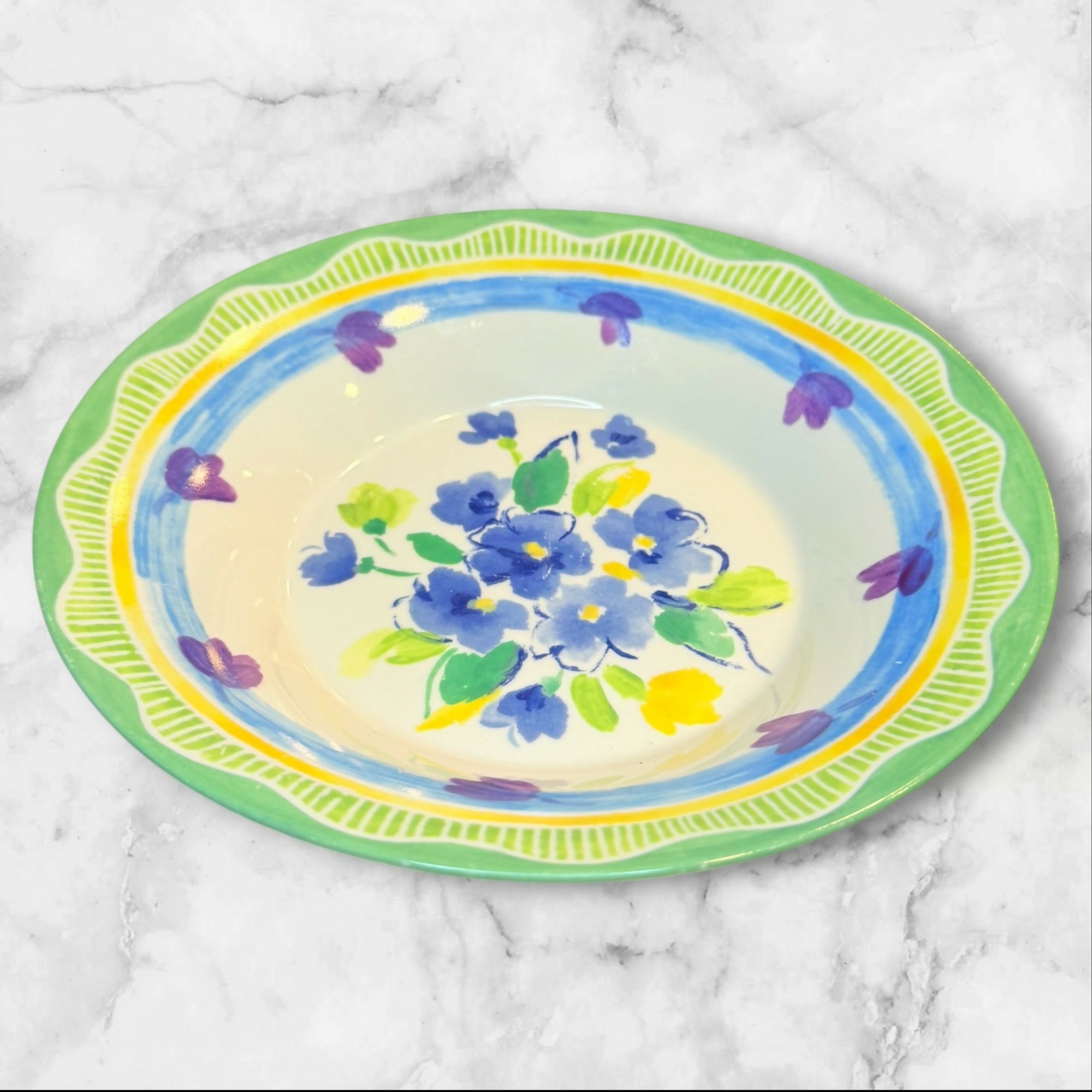 International Summer Wind Rim Soup Bowls | Set of 4 | Great Condition