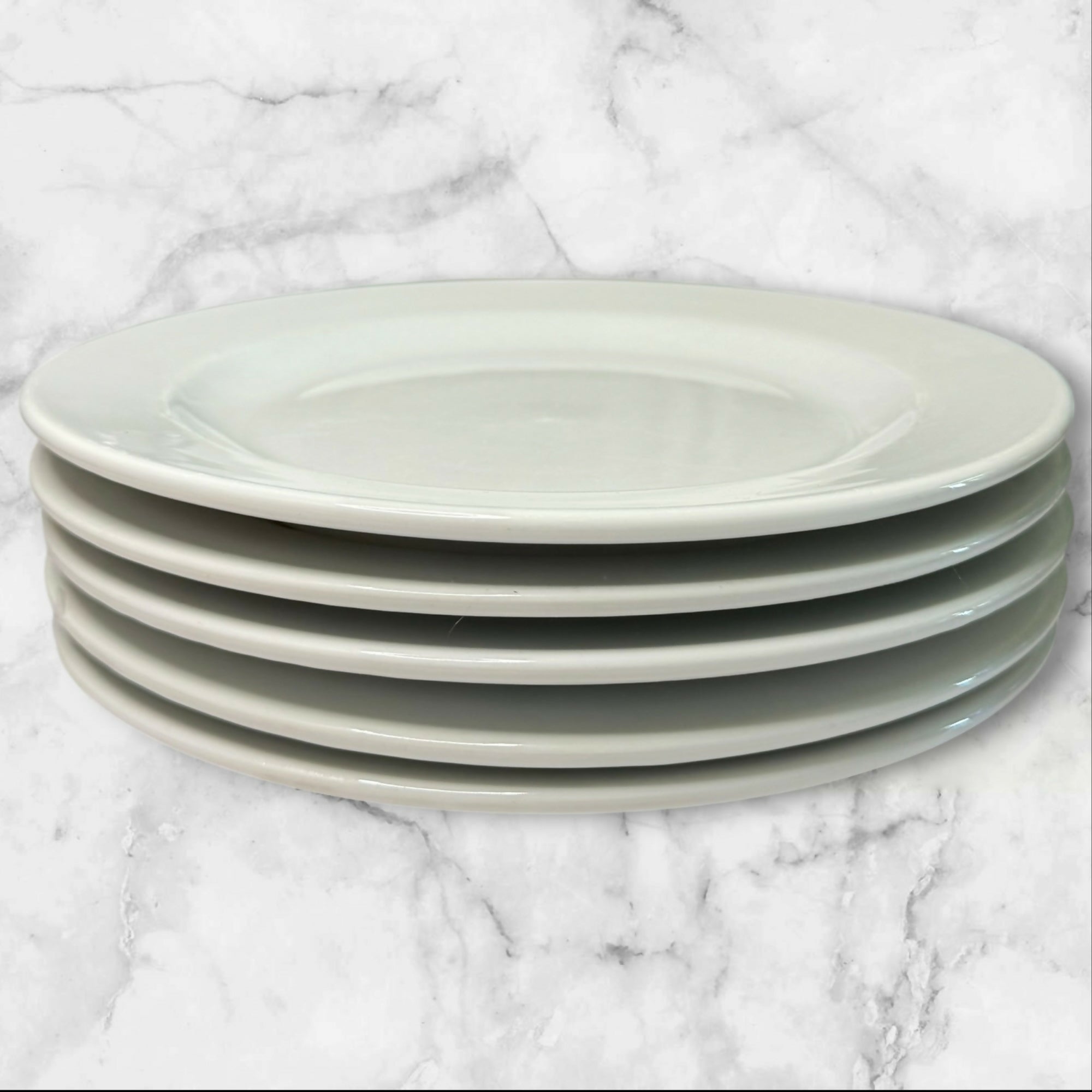 Williams Sonoma Bistro White Salad Plates | Set of 5 | Excellent Condition