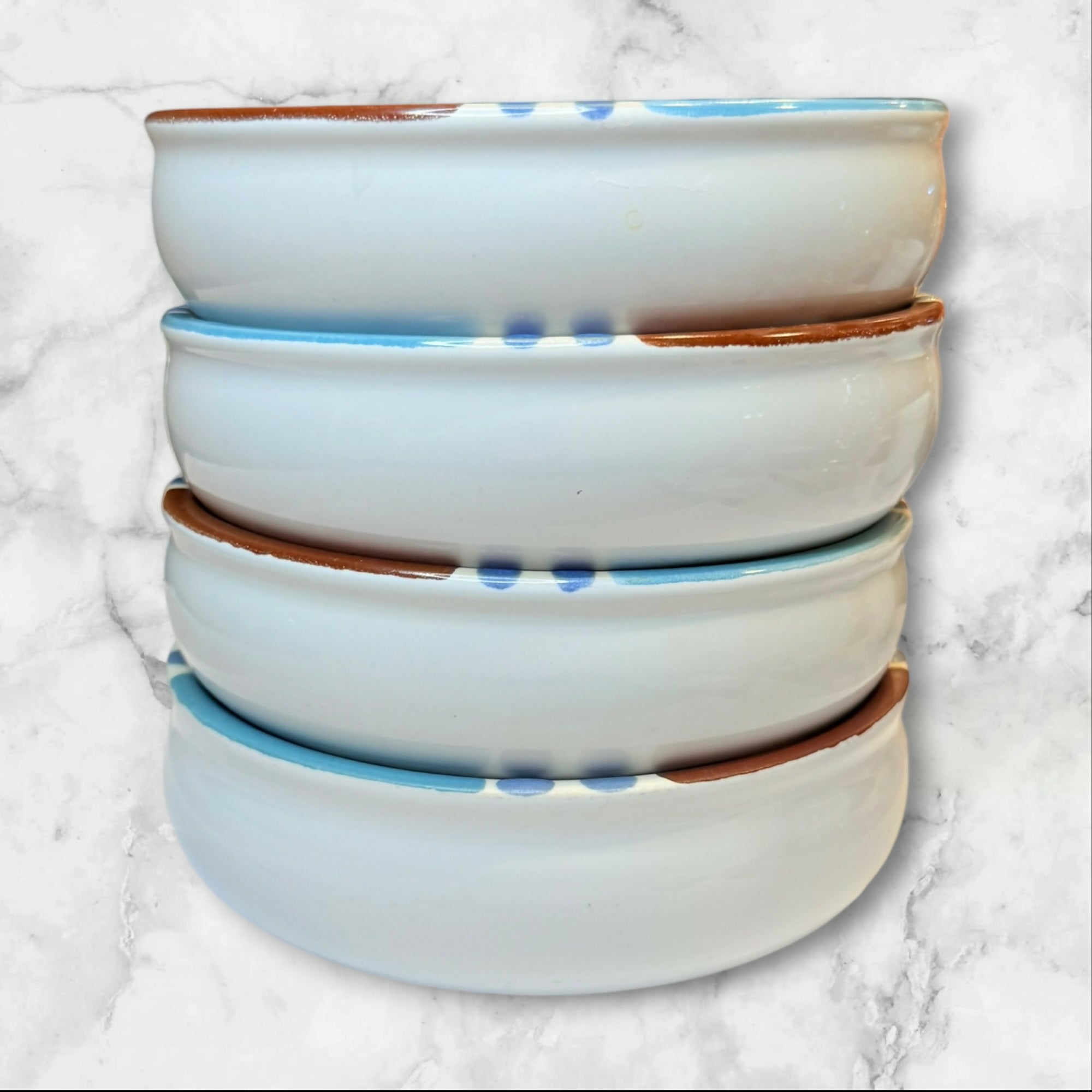 Dansk Mesa White Sand Coupe Soup Bowls Set of 4 | Mixed Origins | Used