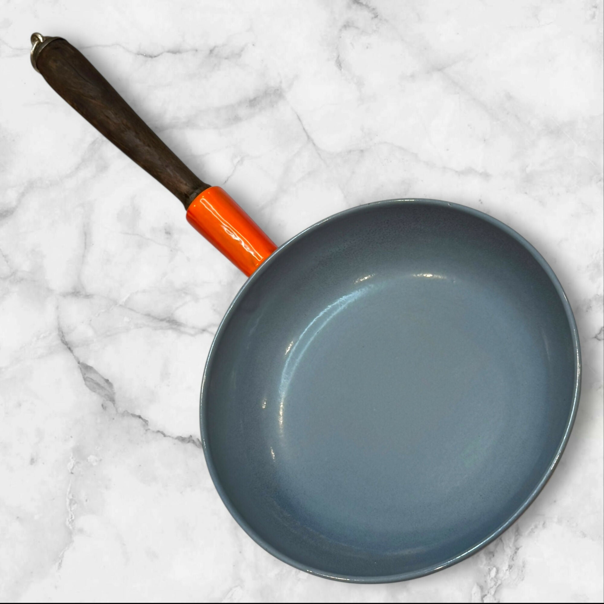 Descoware Flame Orange Enamel Cast Iron Skillet Fry Pan | 7.25” | Great Condition