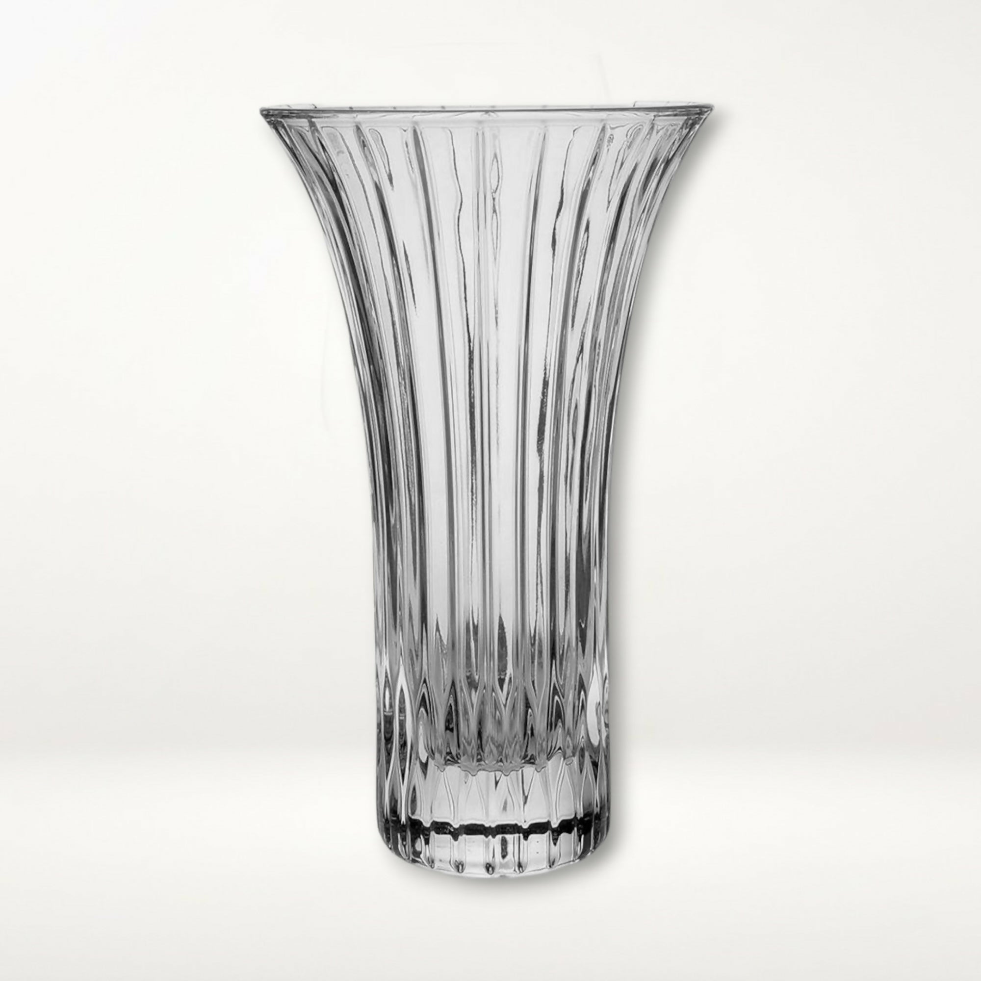 Mikasa Park Lane Crystal Flower Vase 10 Inch Clear Excellent Condition