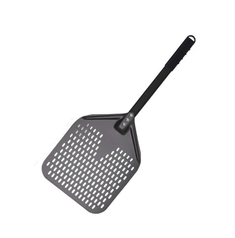 Anygleam Pizza Shovel 28cm X 69cm Dark Grey for Perforated Peel with Metal Handle Oven Turning Baking Accessory