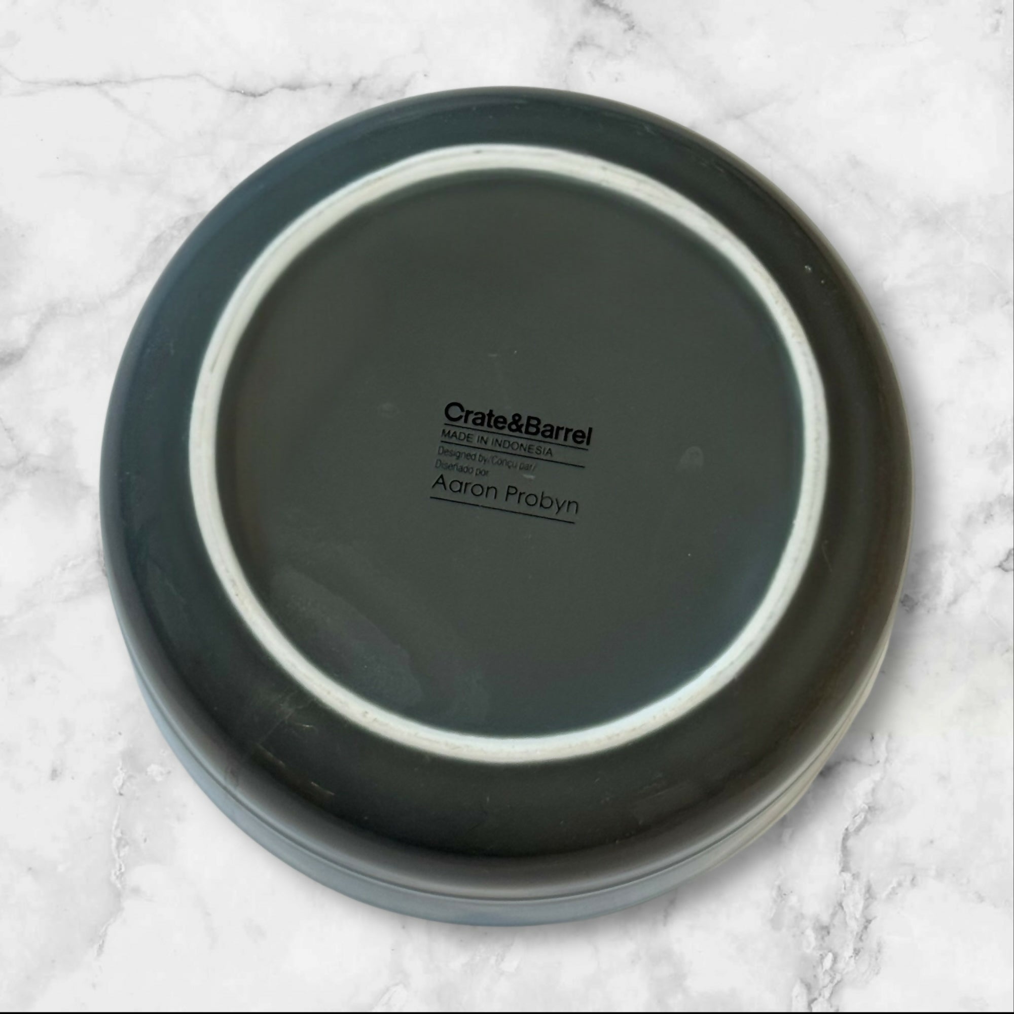 Crate & Barrel Hue Grey Bowl by Aaron Probyn | Gently Used