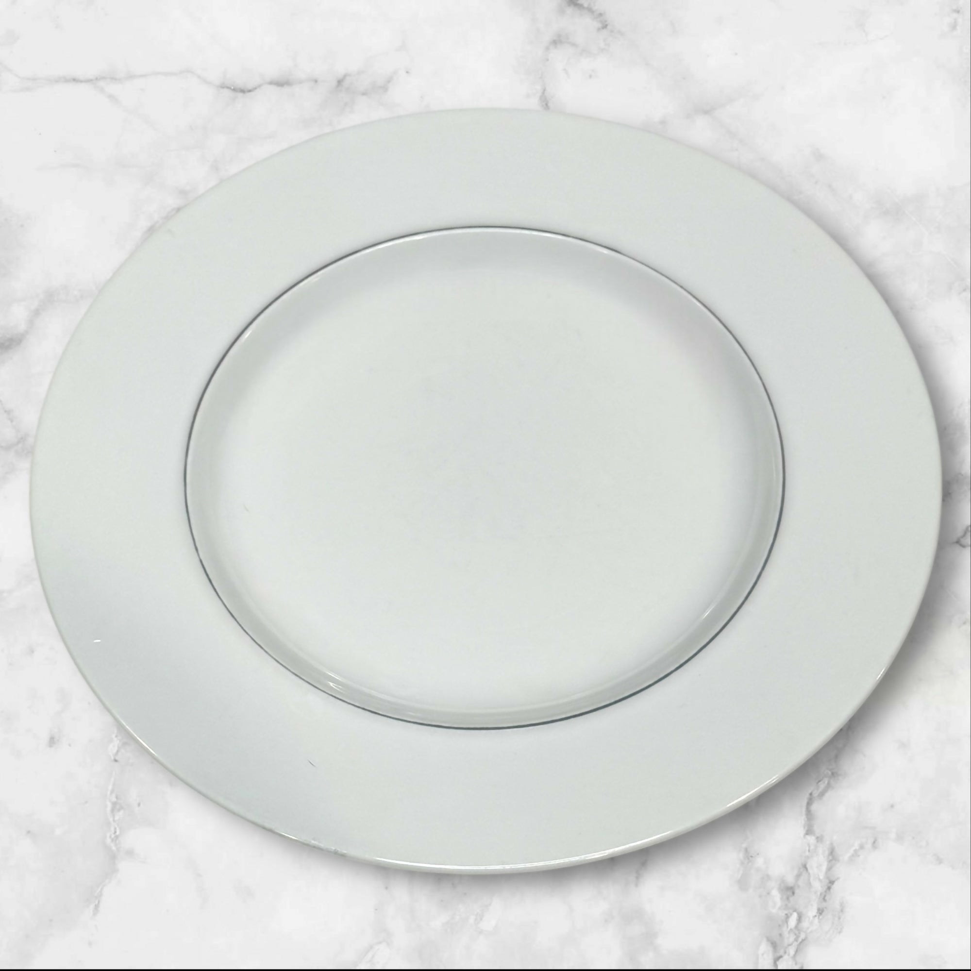 Crate & Barrel Epoch Blueline Plates | Set of 6 by Kathleen Wills Japan | Good Condition