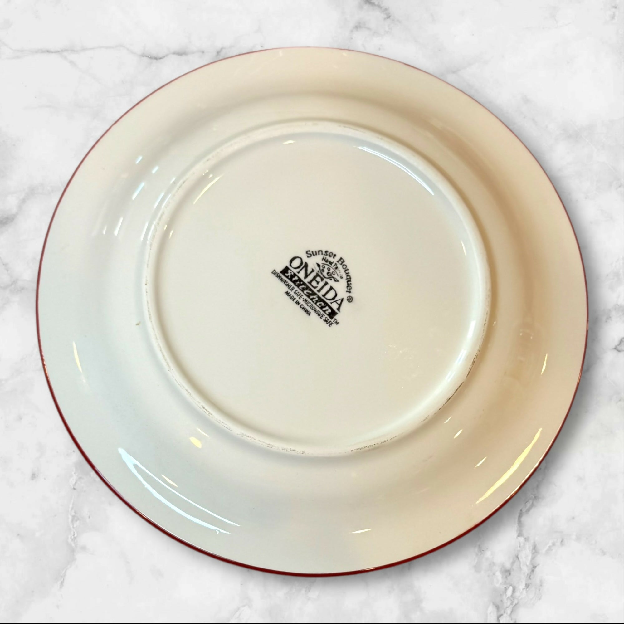 Oneida Sunset Bouquet Dinner Plates | Set of 4 | Floral Pattern | Excellent