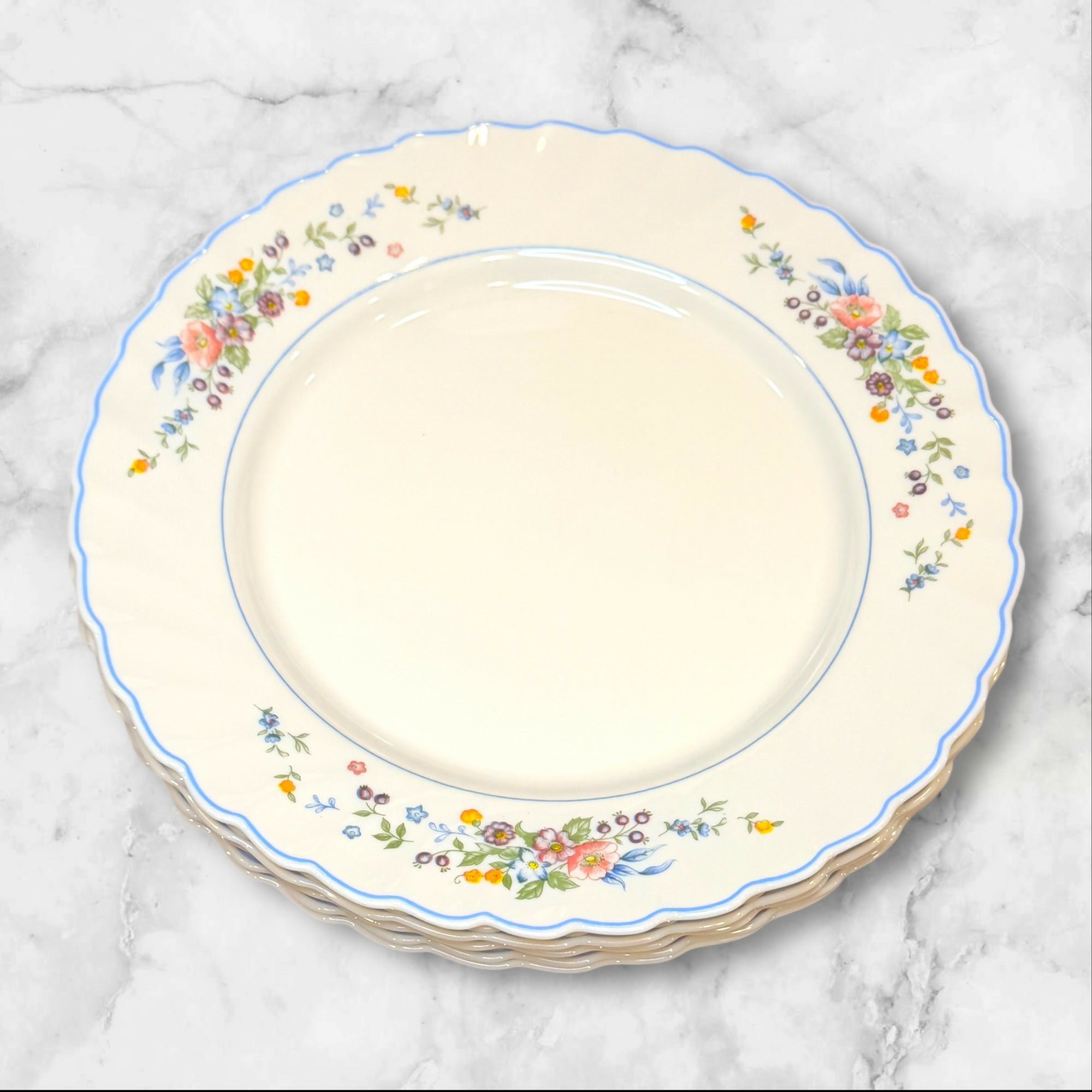 Arcopal Victoria Floral Dinner Plates | Set of 5 | Excellent