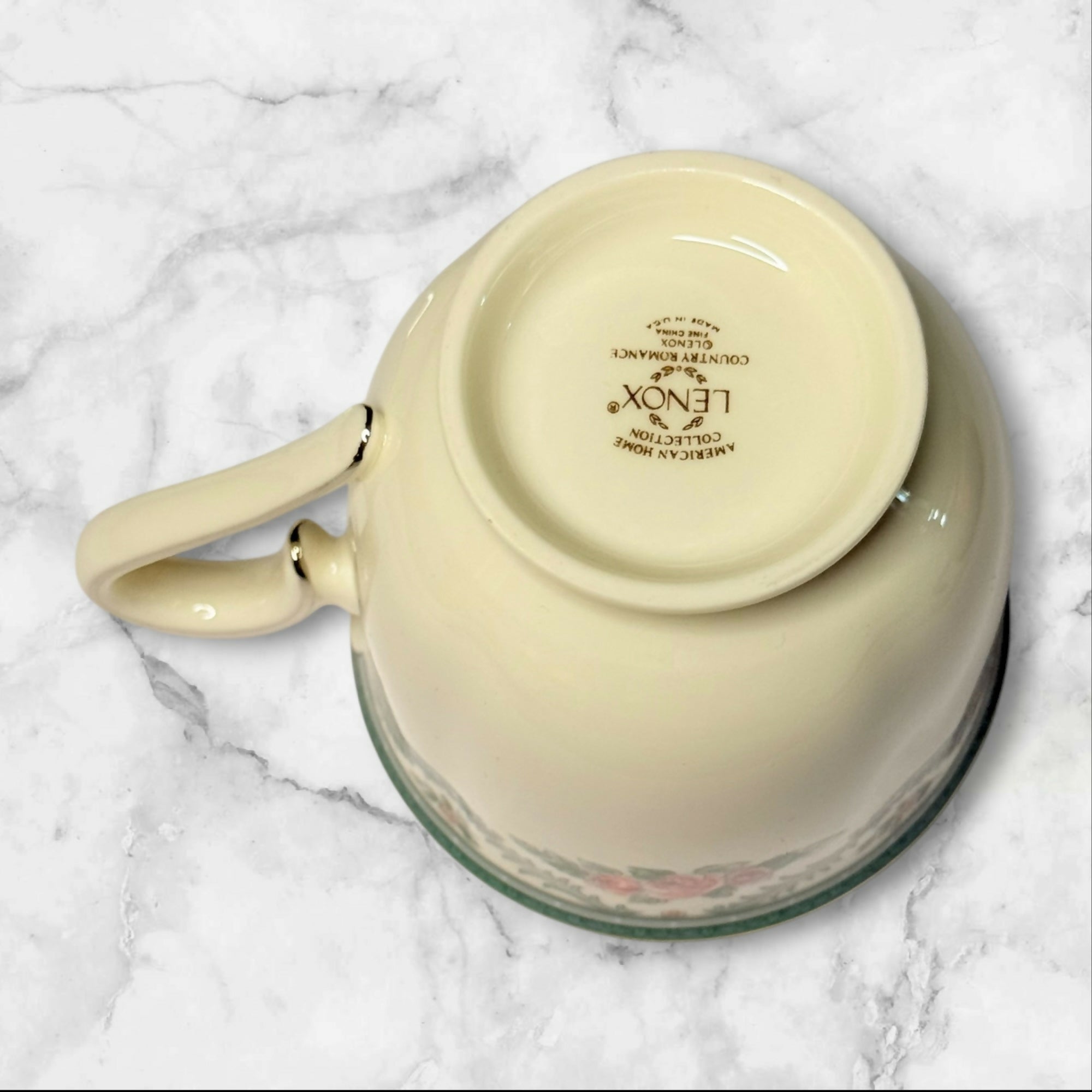 Lenox Country Romance Footed Cup & Saucer Set of 2 | Excellent Condition