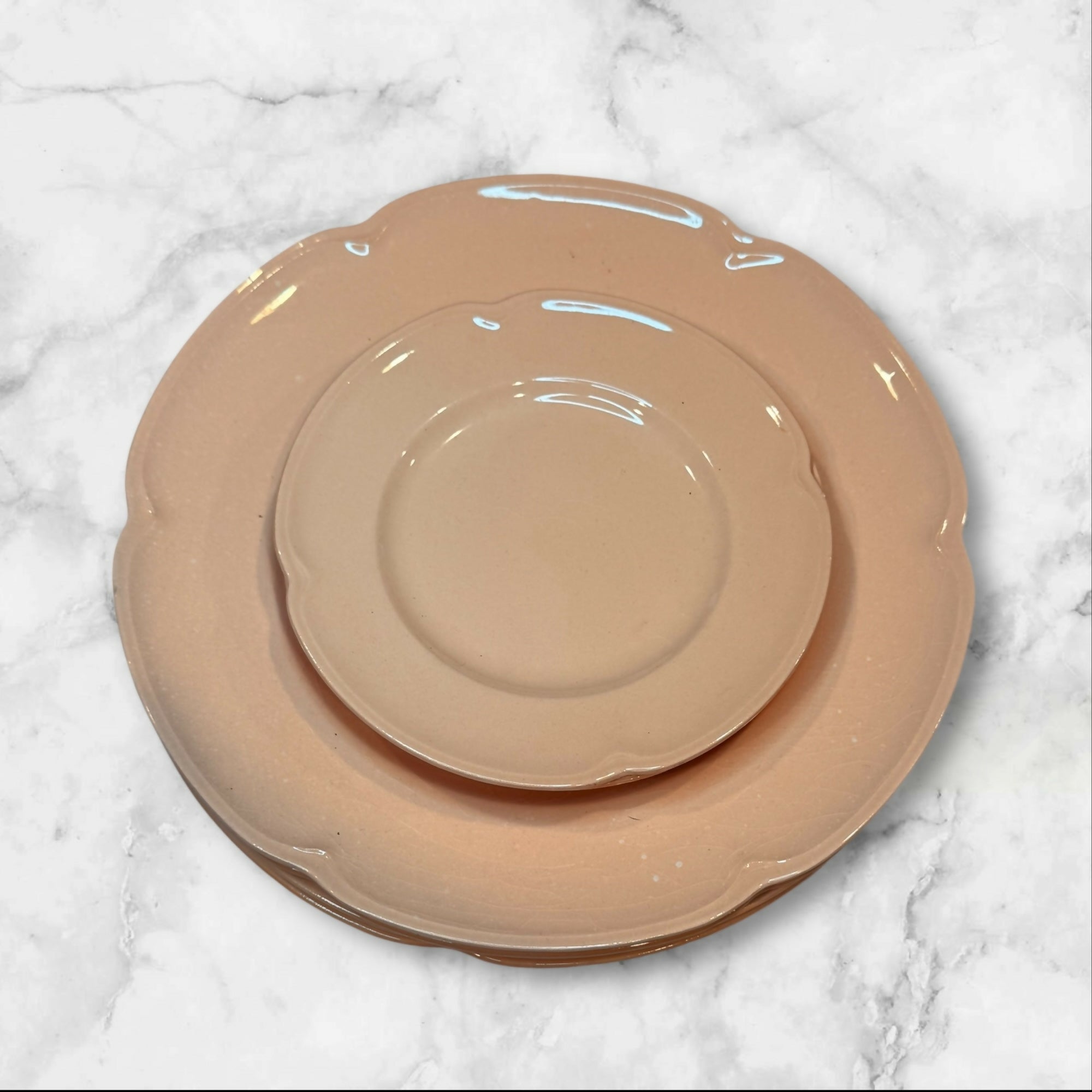 Johnson Brothers Rosedawn Pink Plate Set | 8 Pc | Vintage | Used