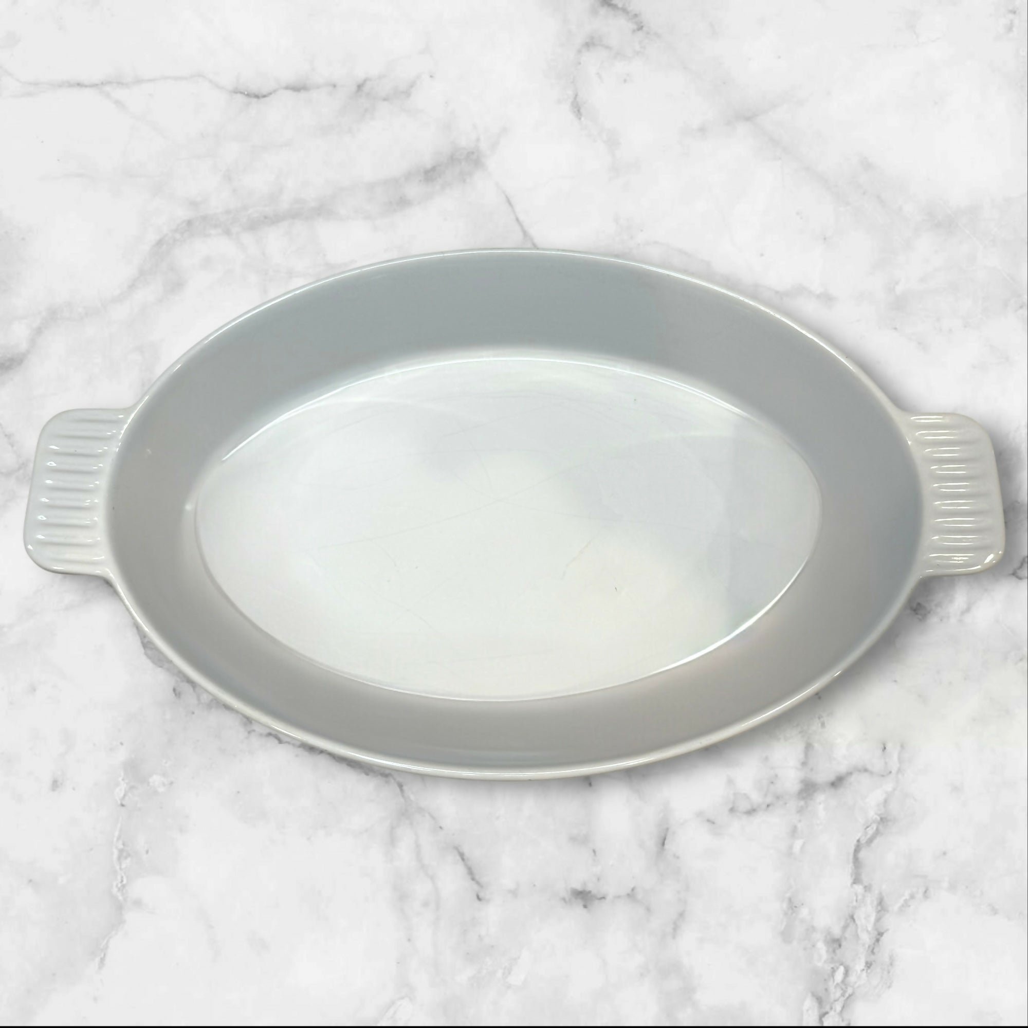 Portmeirion Sophie Conran White Oval Baker | 14” w/Handles | Gently Used