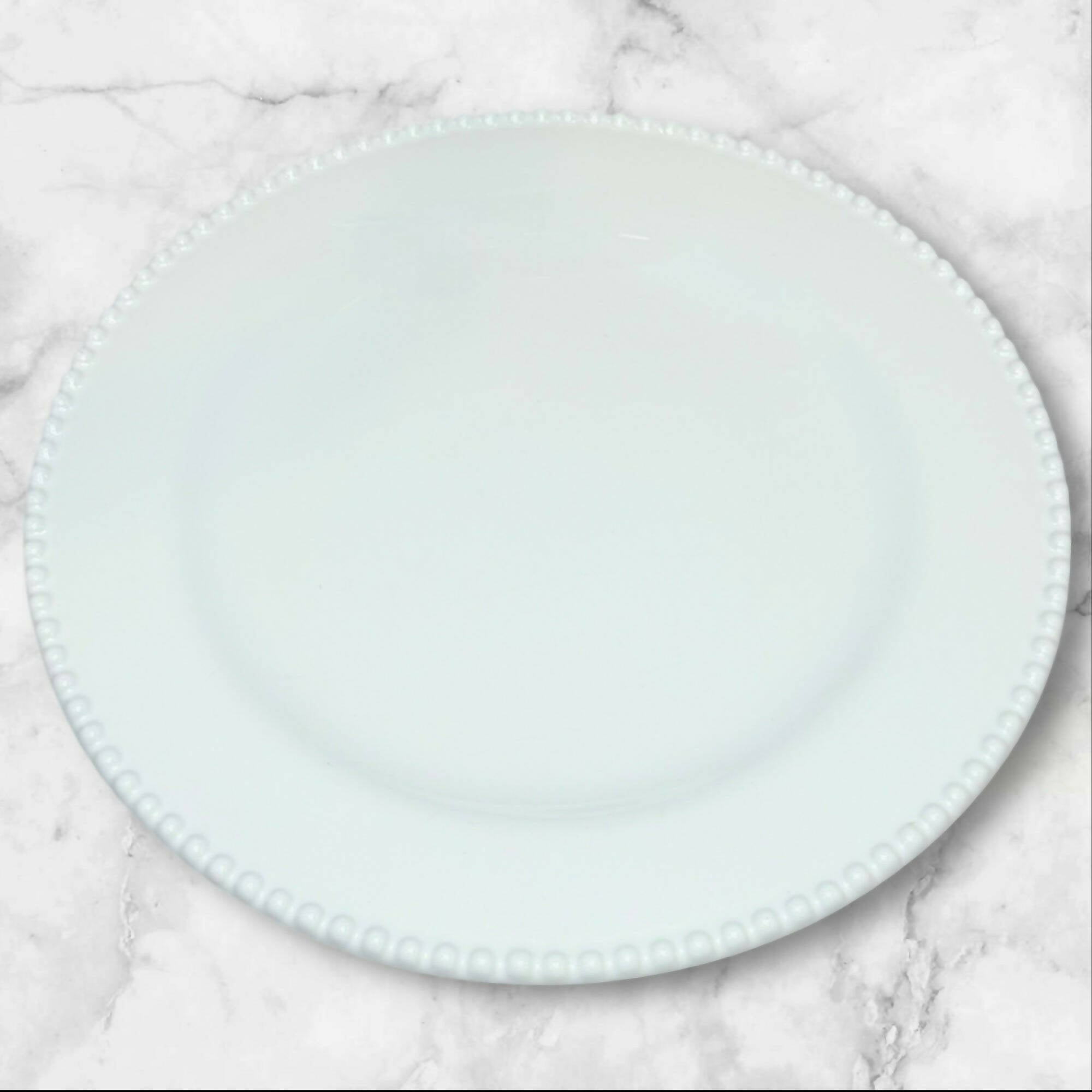 Matceramica Perola White Dinner Plates | Set of 4 | Great Condition