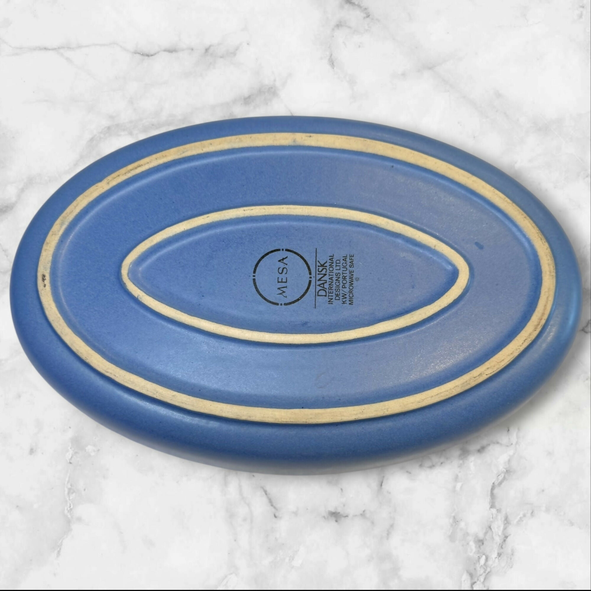 Dansk Mesa Sky Blue Oval Baking Dish | Portugal | Excellent Condition