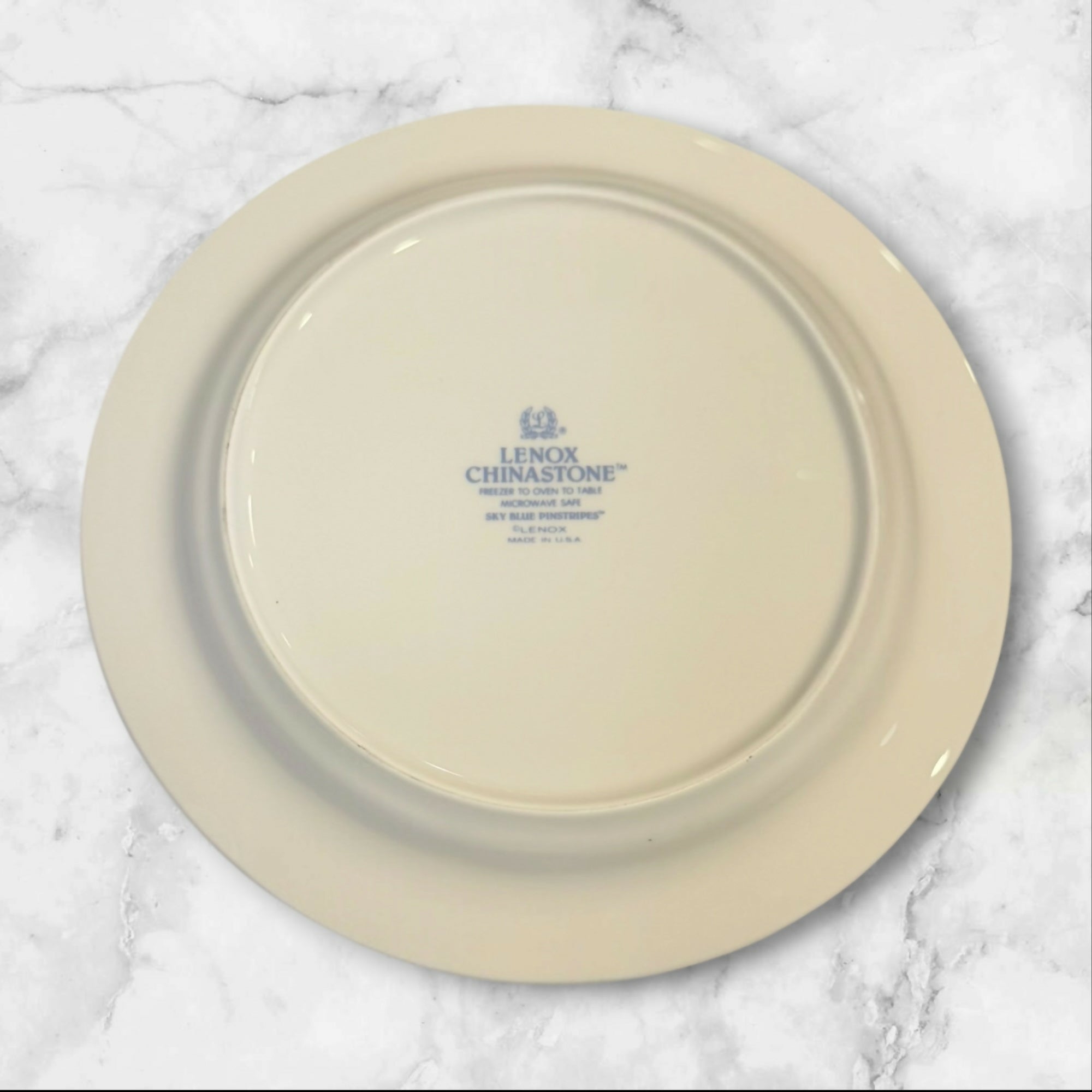 Lenox Sky Blue Pinstripes Salad Plates Set of 4 | Excellent Condition