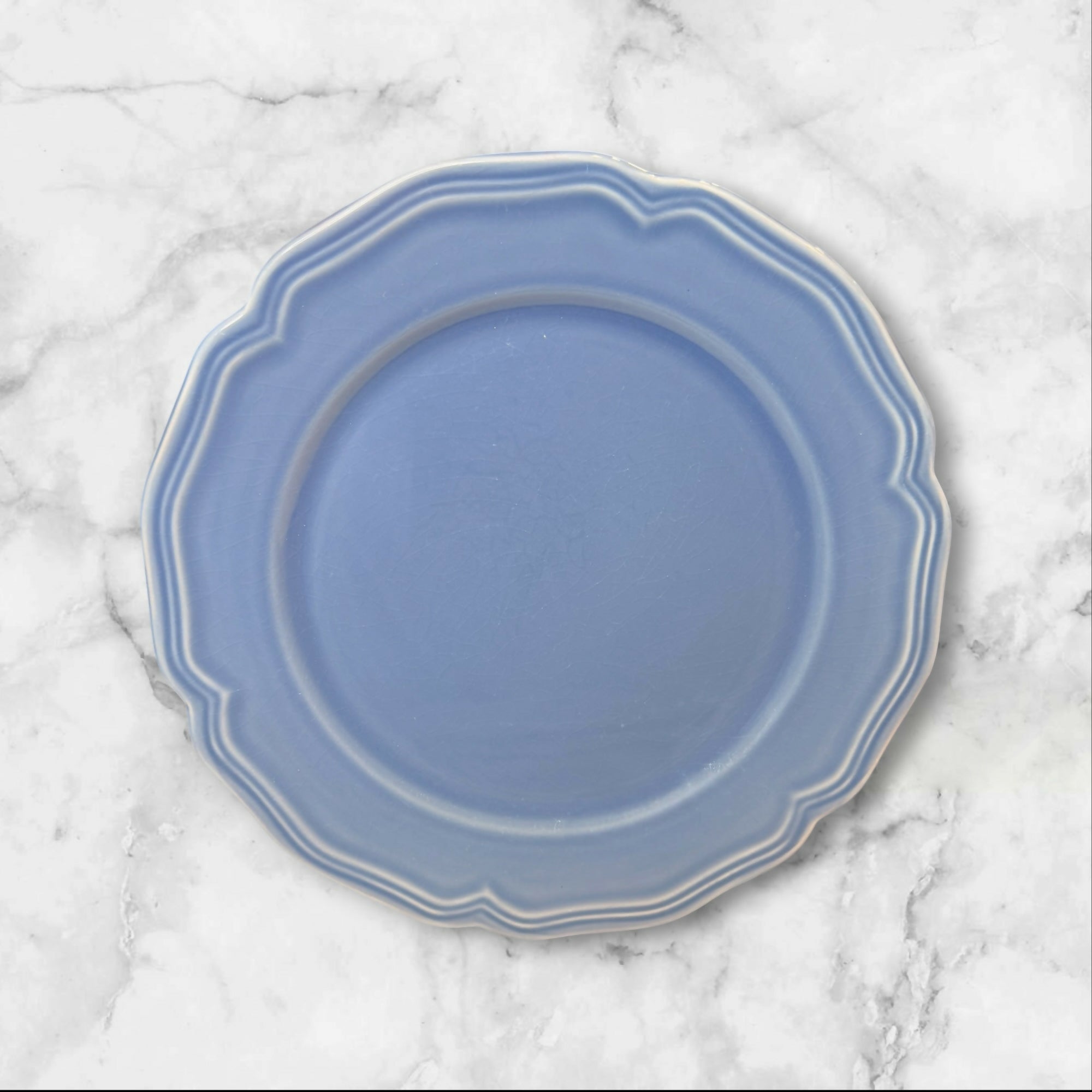 Williams Sonoma Baroque Light Blue Dinner Plates | Set of 4 | Good Condition