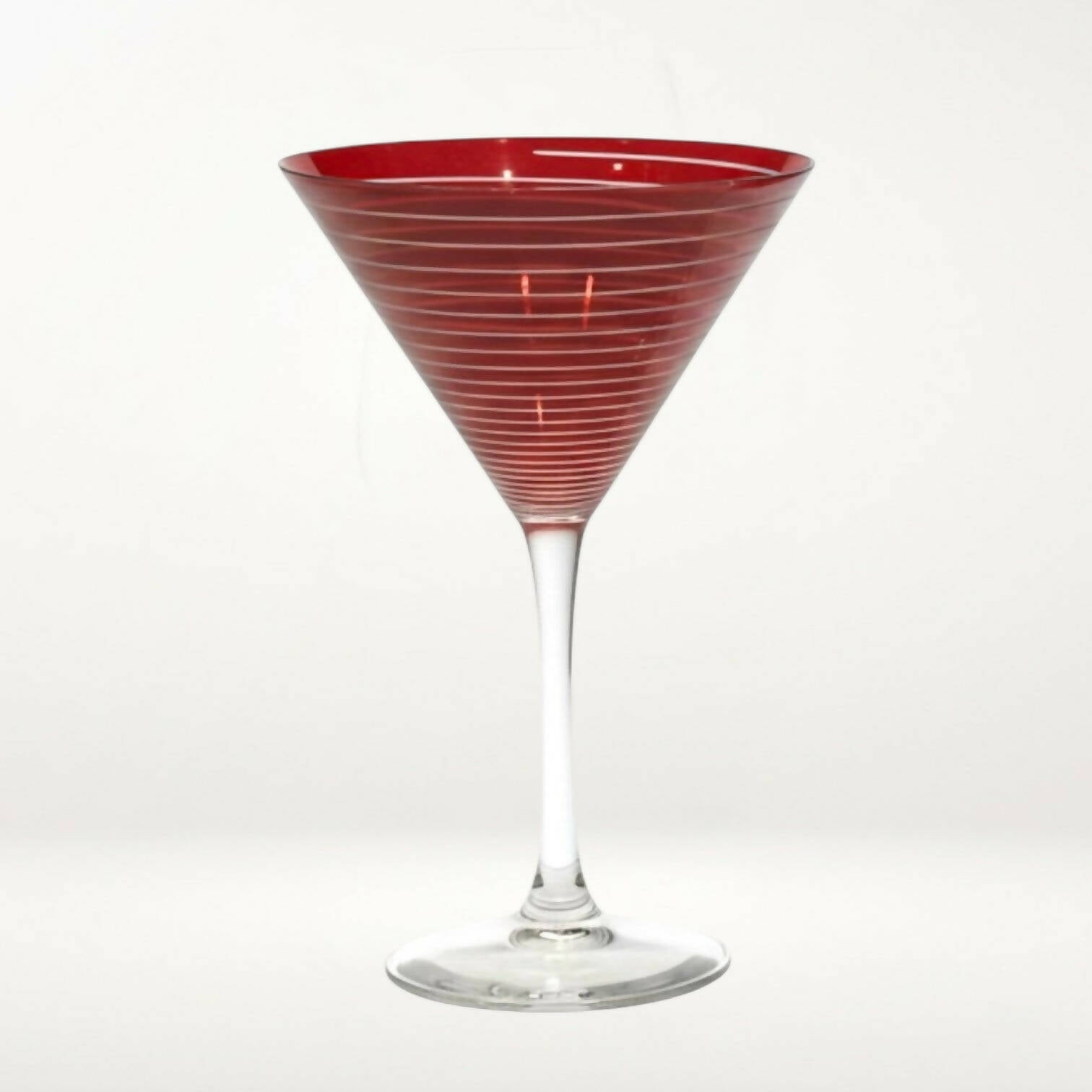 Mikasa Cheers Ruby Martini Glasses Mixed Patterns | Set of 3 | Good Condition