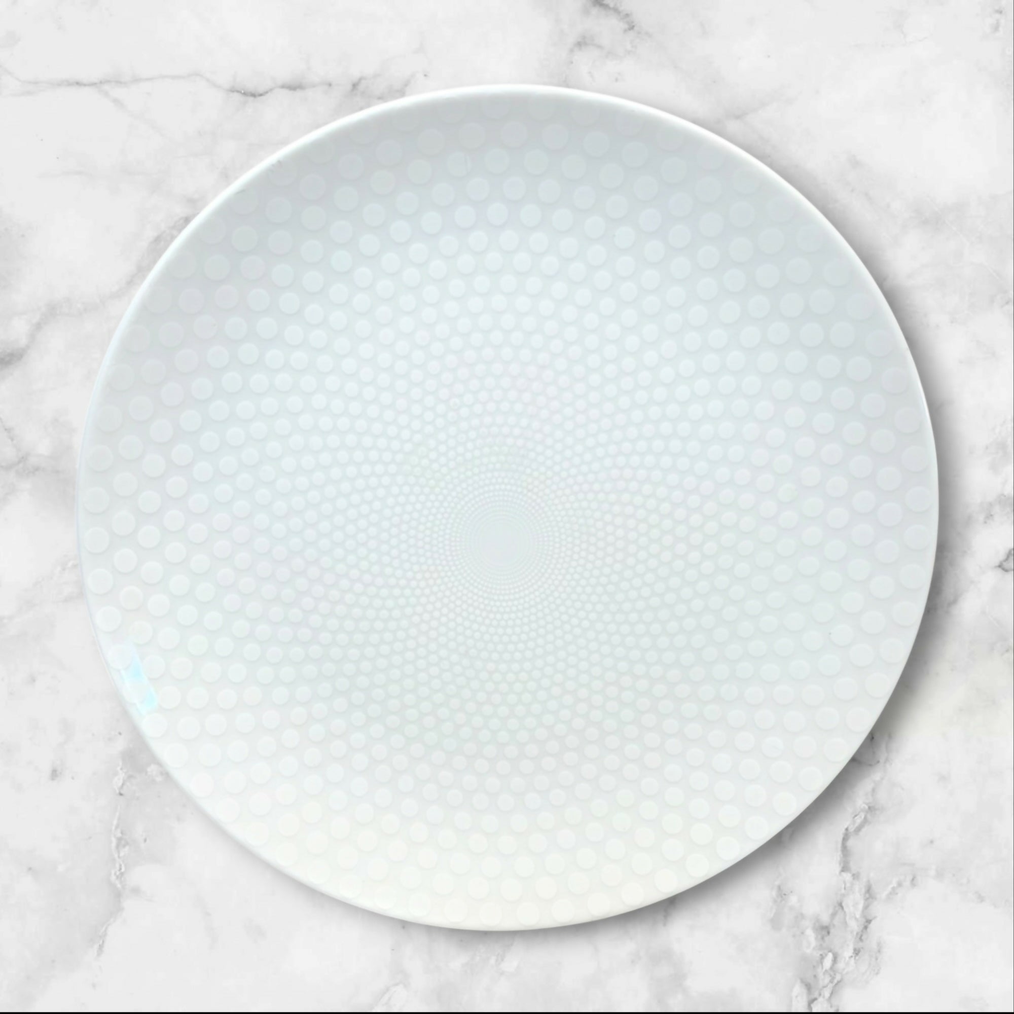 Mikasa Cheers White Dots Porcelain Salad Plates | Set of 2 | Great Condition