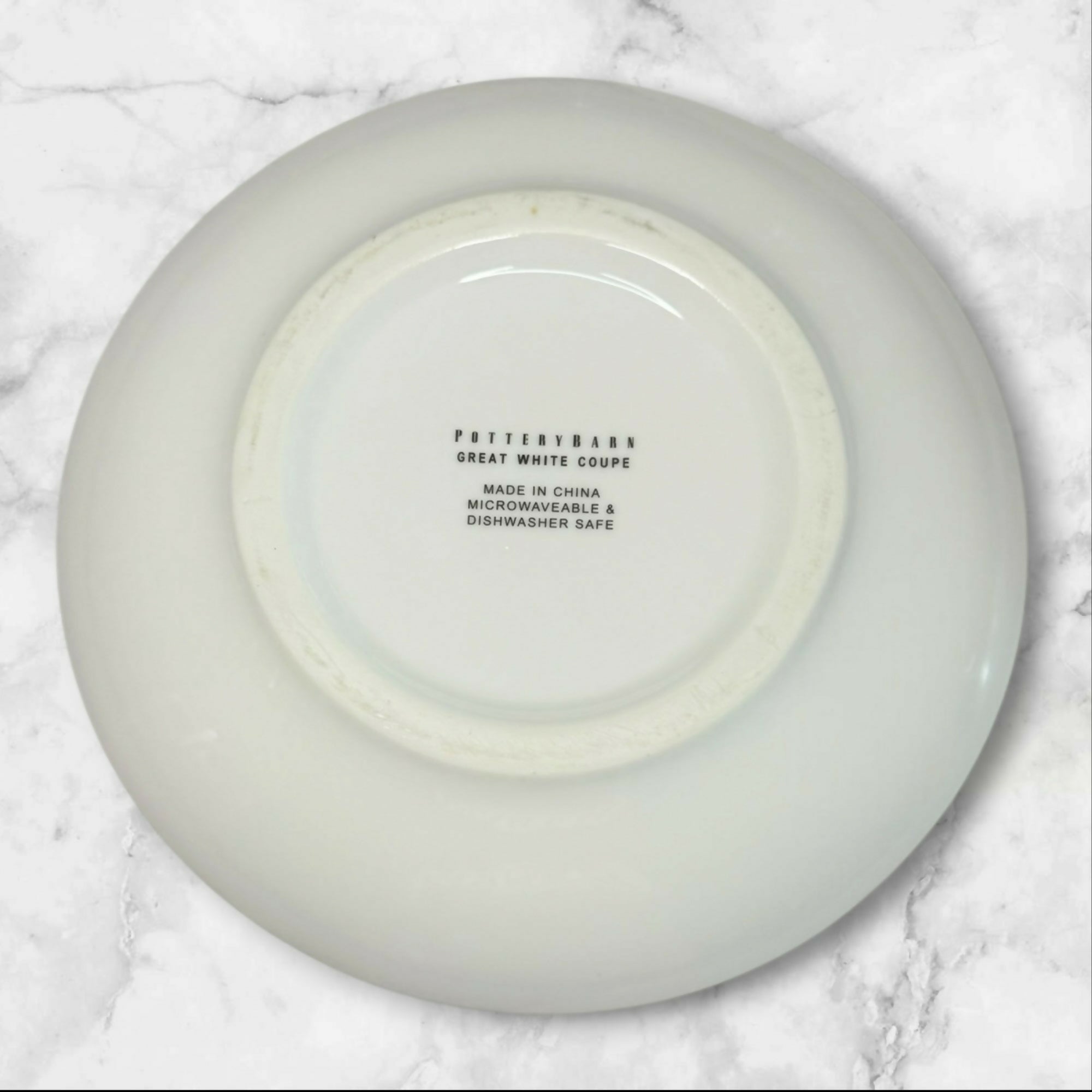 Pottery Barn Great White Coupe Salad Plates | Set of 6 | Good Condition