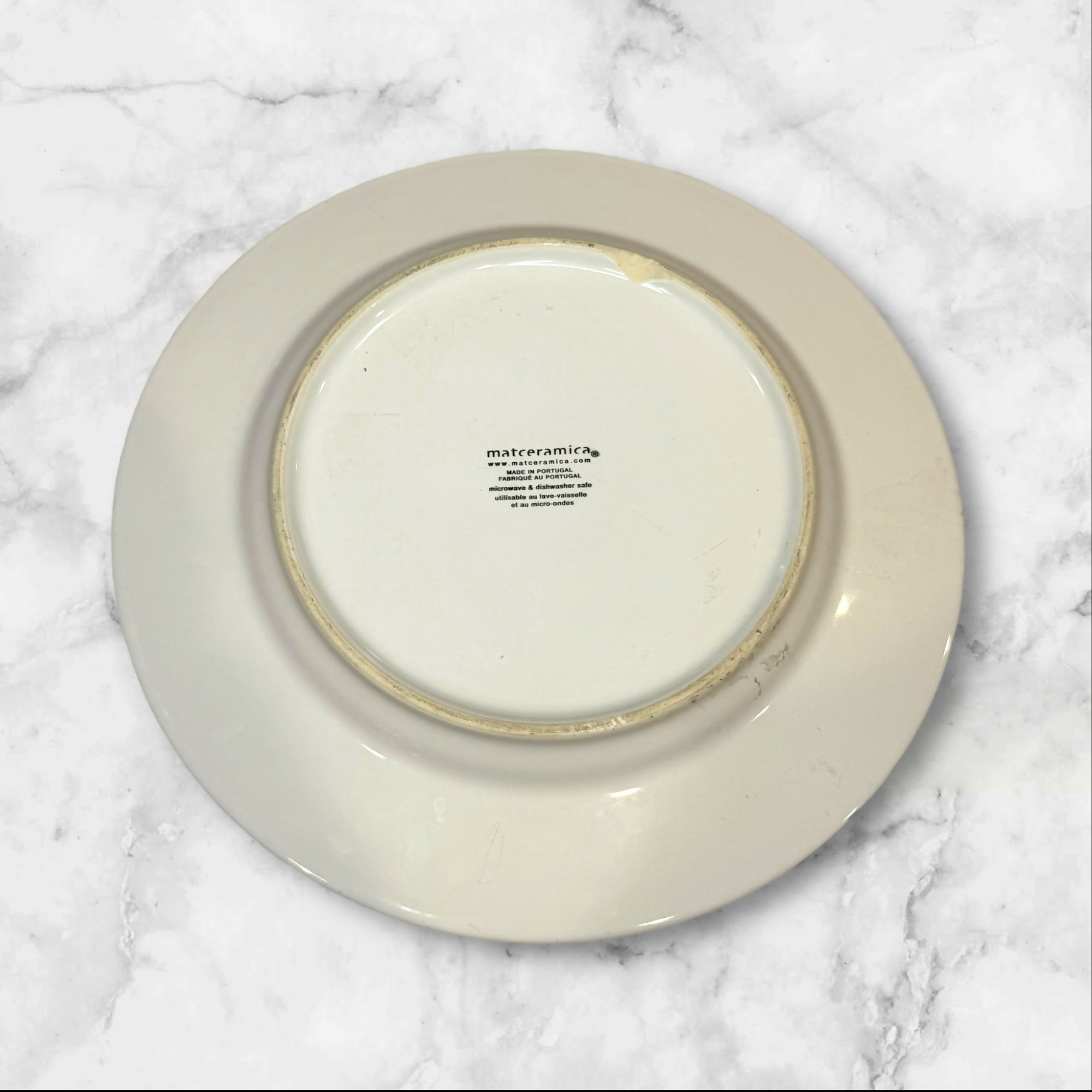 Mateceramica Portugal Embossed Stoneware Plates Set of 3 | Fair Condition