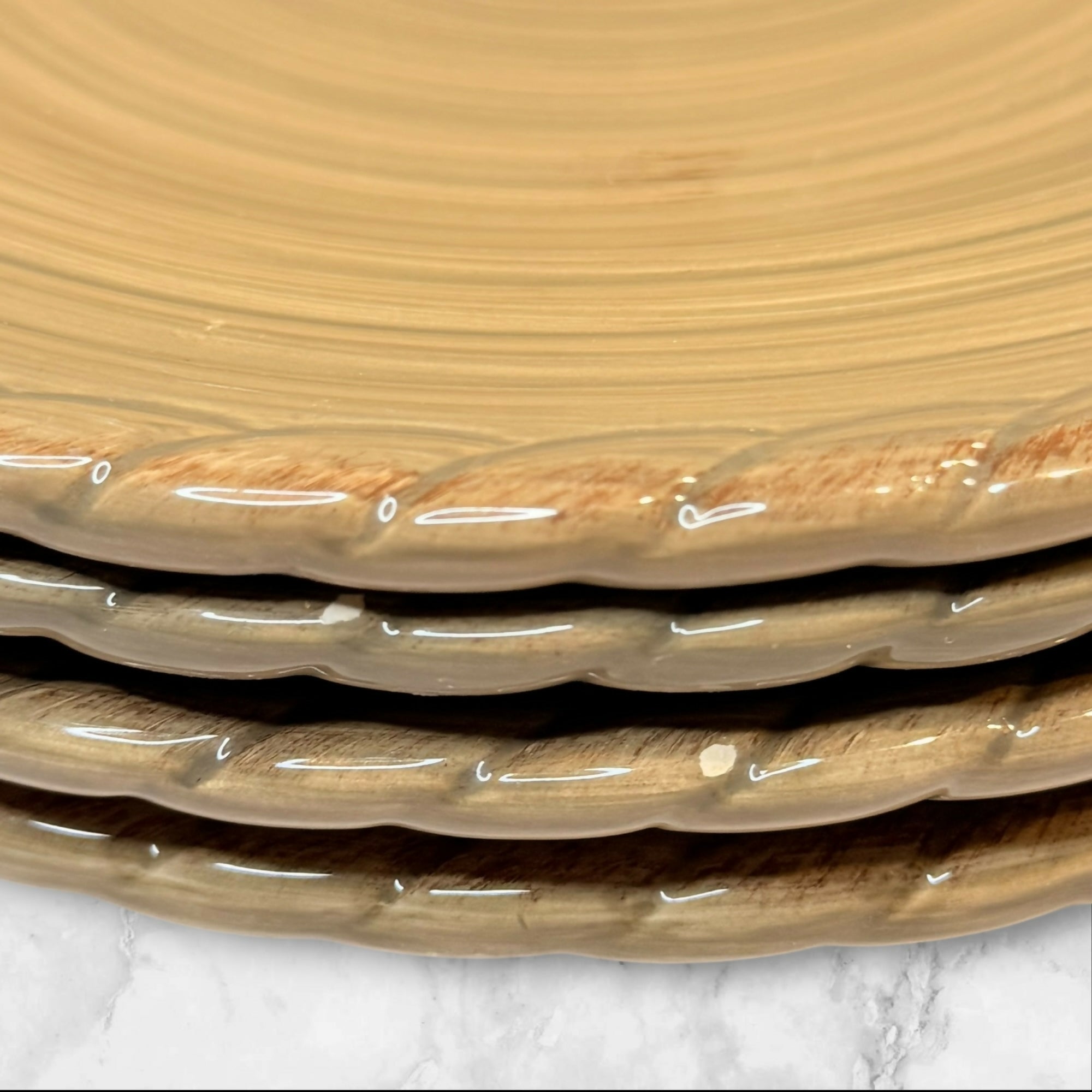 Artimino Tuscan Countryside Sage Green Dinner Plates Set of 4 Gently Used