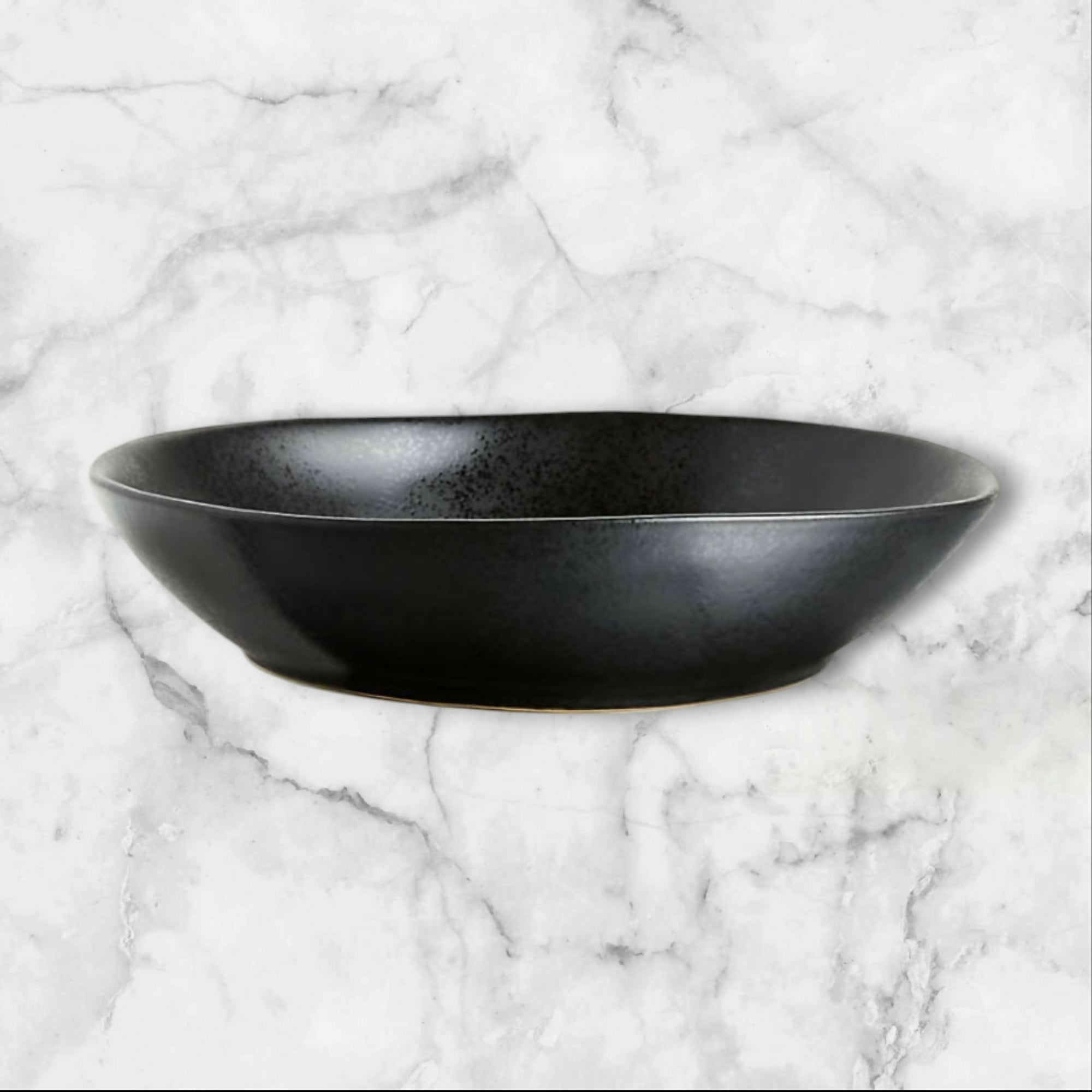 Crate & Barrel Marin Matte Black Pasta Bowls | Set of 4 | Excellent Condition