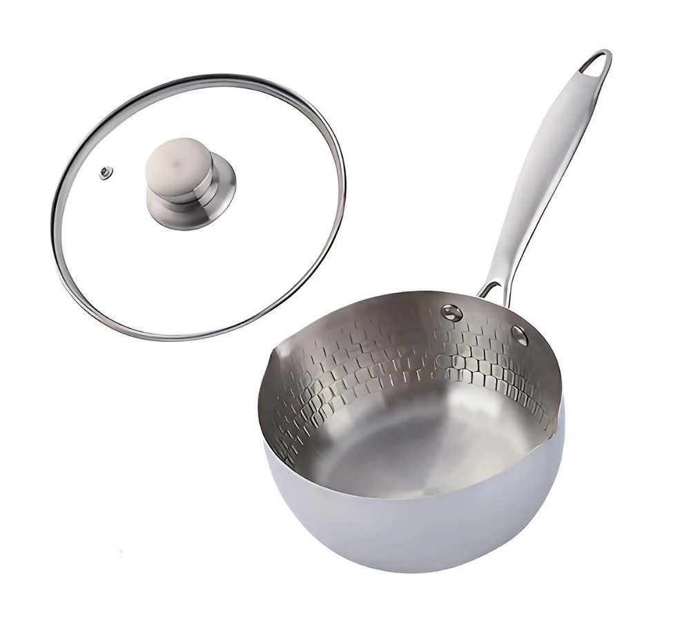Anygleam Stock Pot Silver Non-Stick Stainless Steel Kitchen Snow Pan Noodle Soup with Lid Cooker Universal Cookware