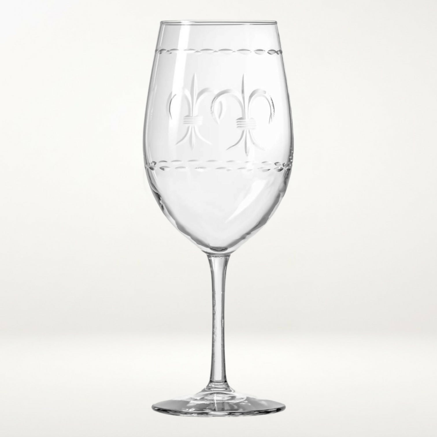 Rolf Glass Fleur De Lis Stem Wine Glasses | Set of 2 | Excellent Condition