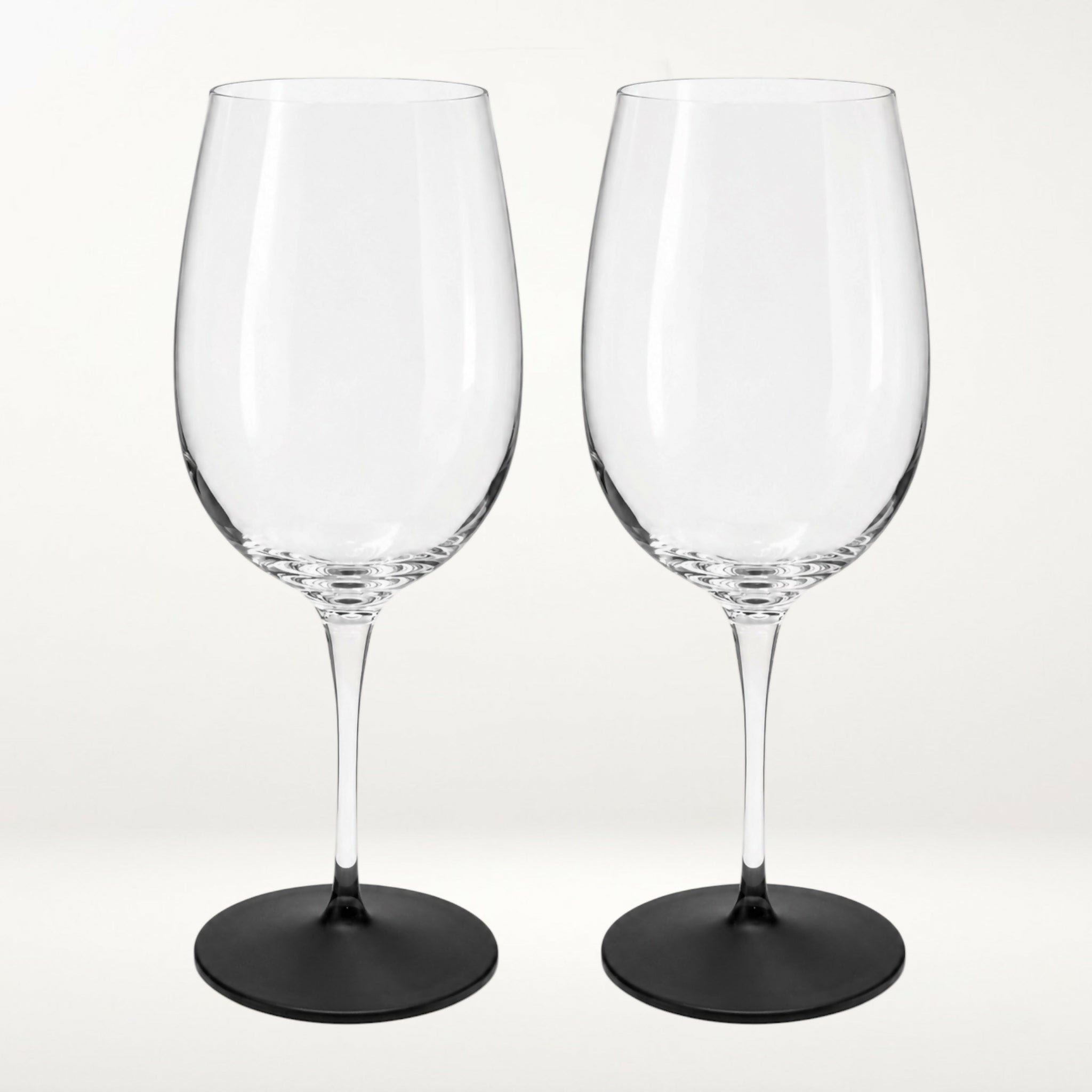 Luigi Bormioli Black Stem Wine Glasses | Set of 4 | Excellent Condition