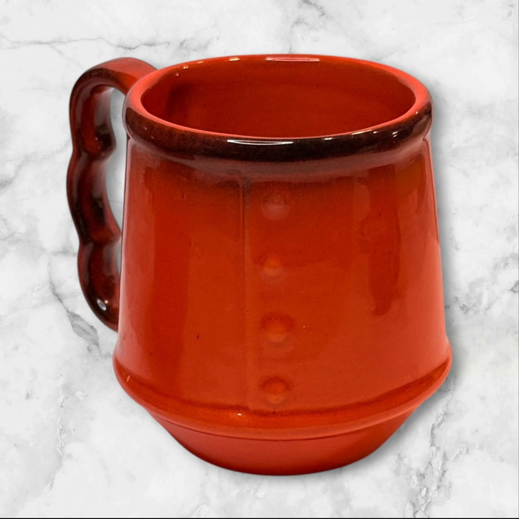 Metlox Poppytrail Red Rooster Red Mugs & Creamer Set | Vintage USA Pottery
