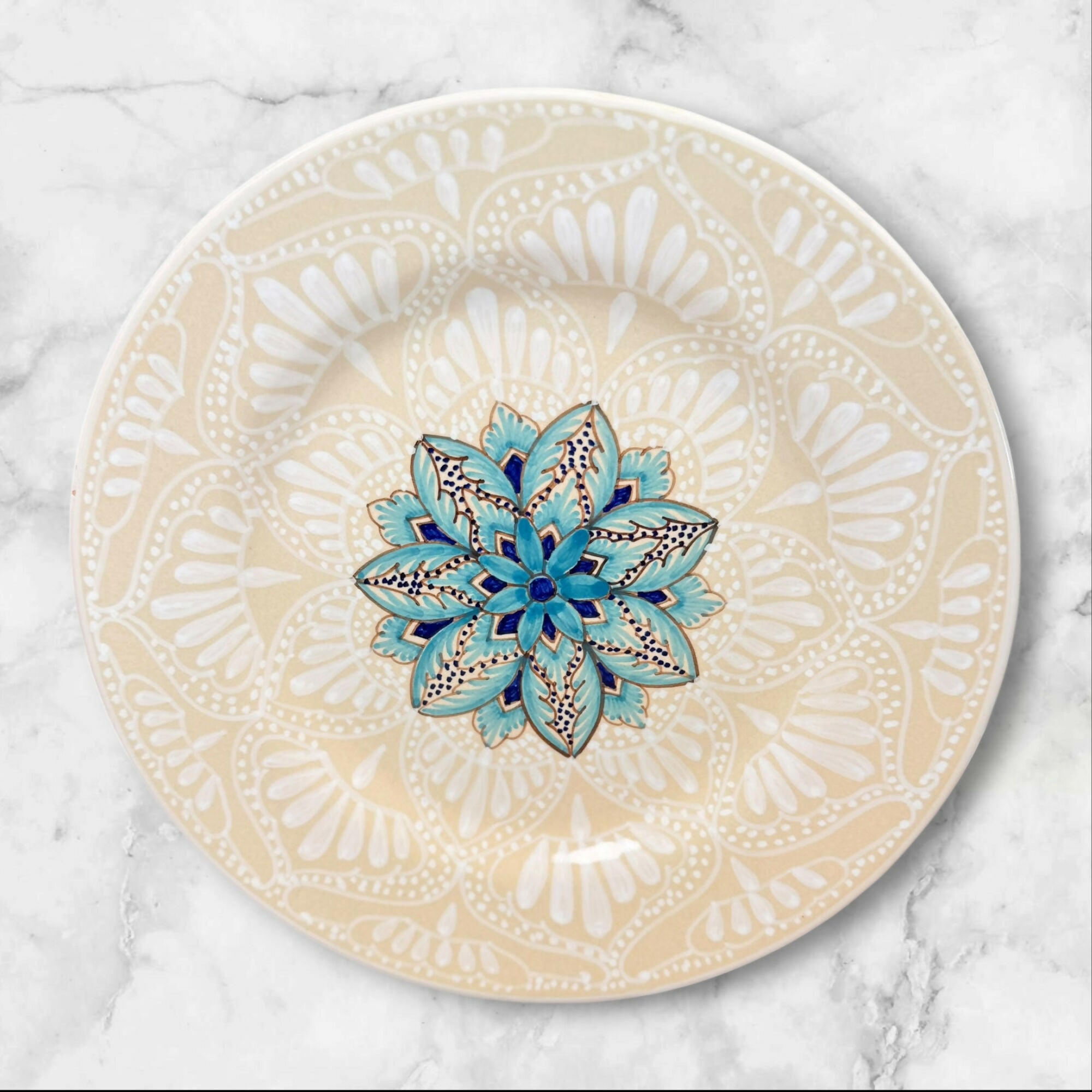 Lucie Cosmolena Ravello Italy Hand Painted Salad Plates | Set of 4 | Excellent Condition