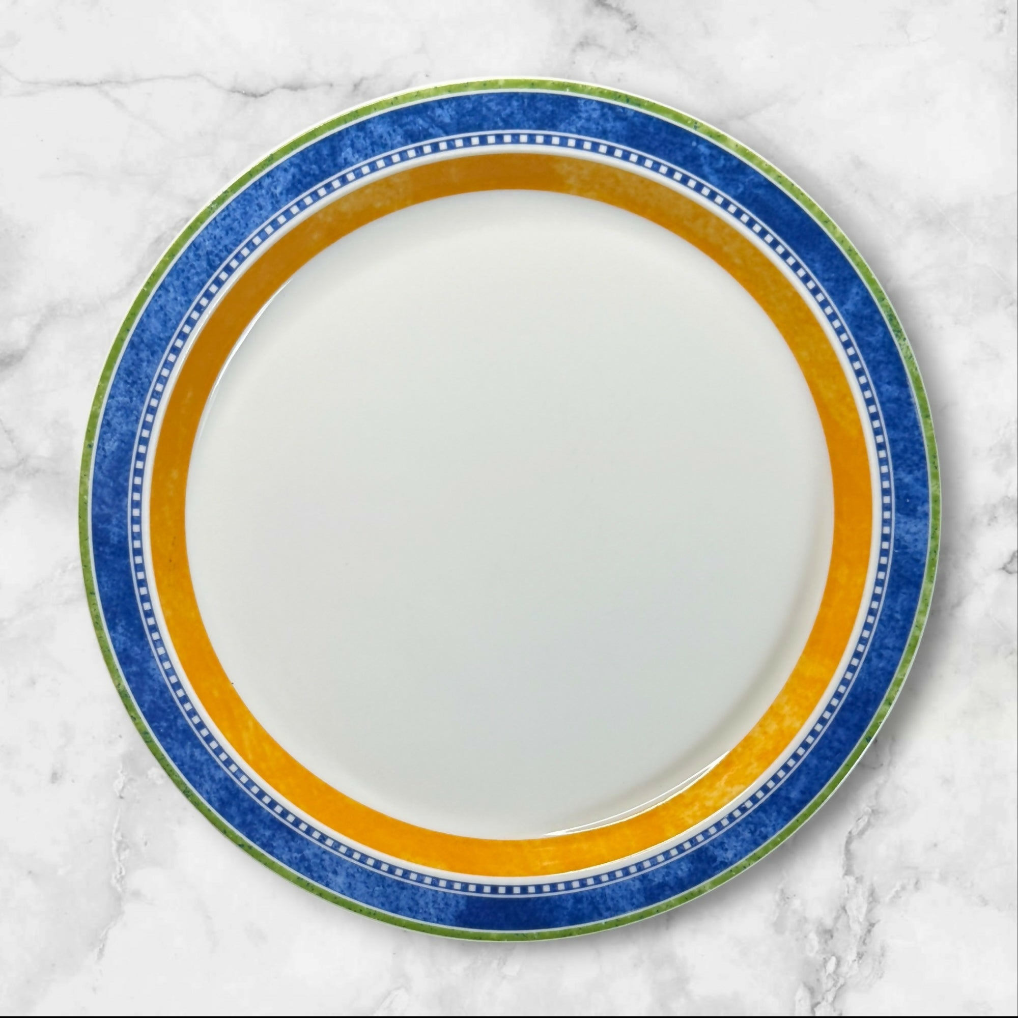 Dansk Kobenhavn Dinner Plates Set of 4 Blue Yellow | Excellent Condition