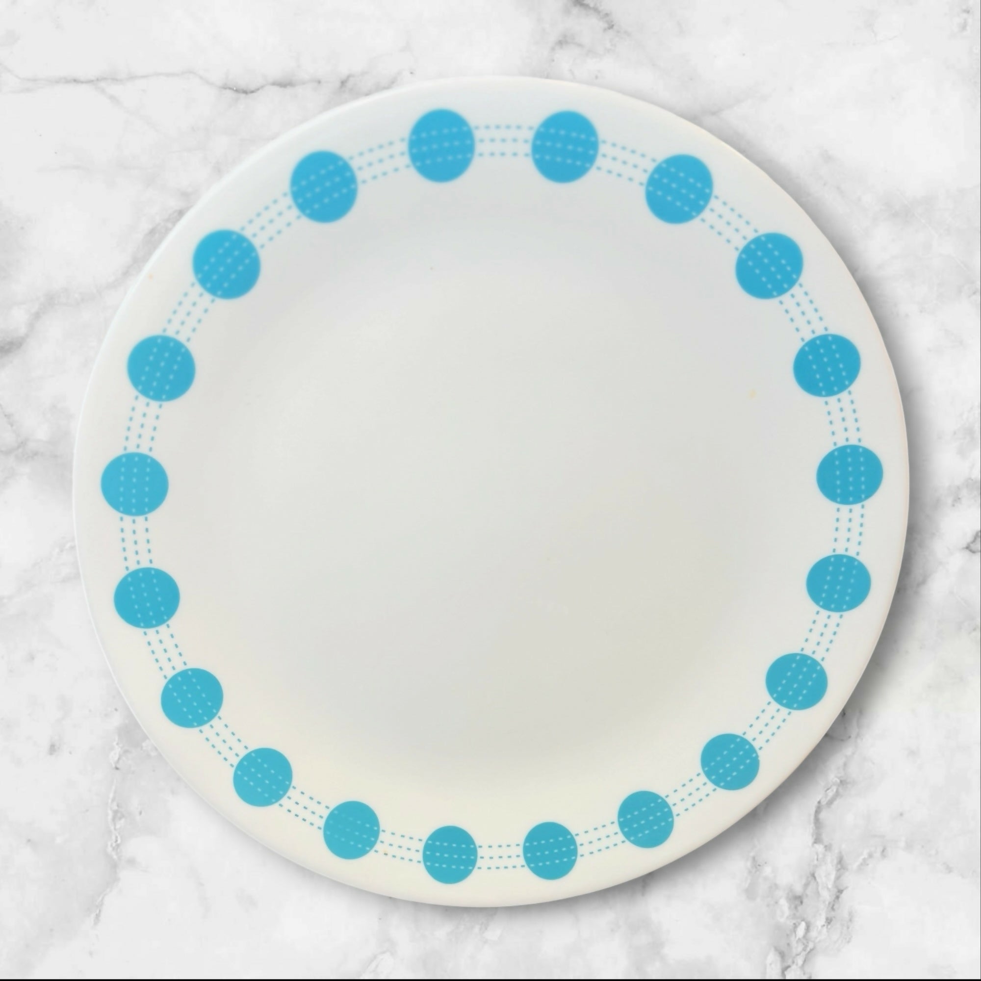 Corelle South Beach Dinner Plates Set of 4 | Aqua Dot | Great Condition