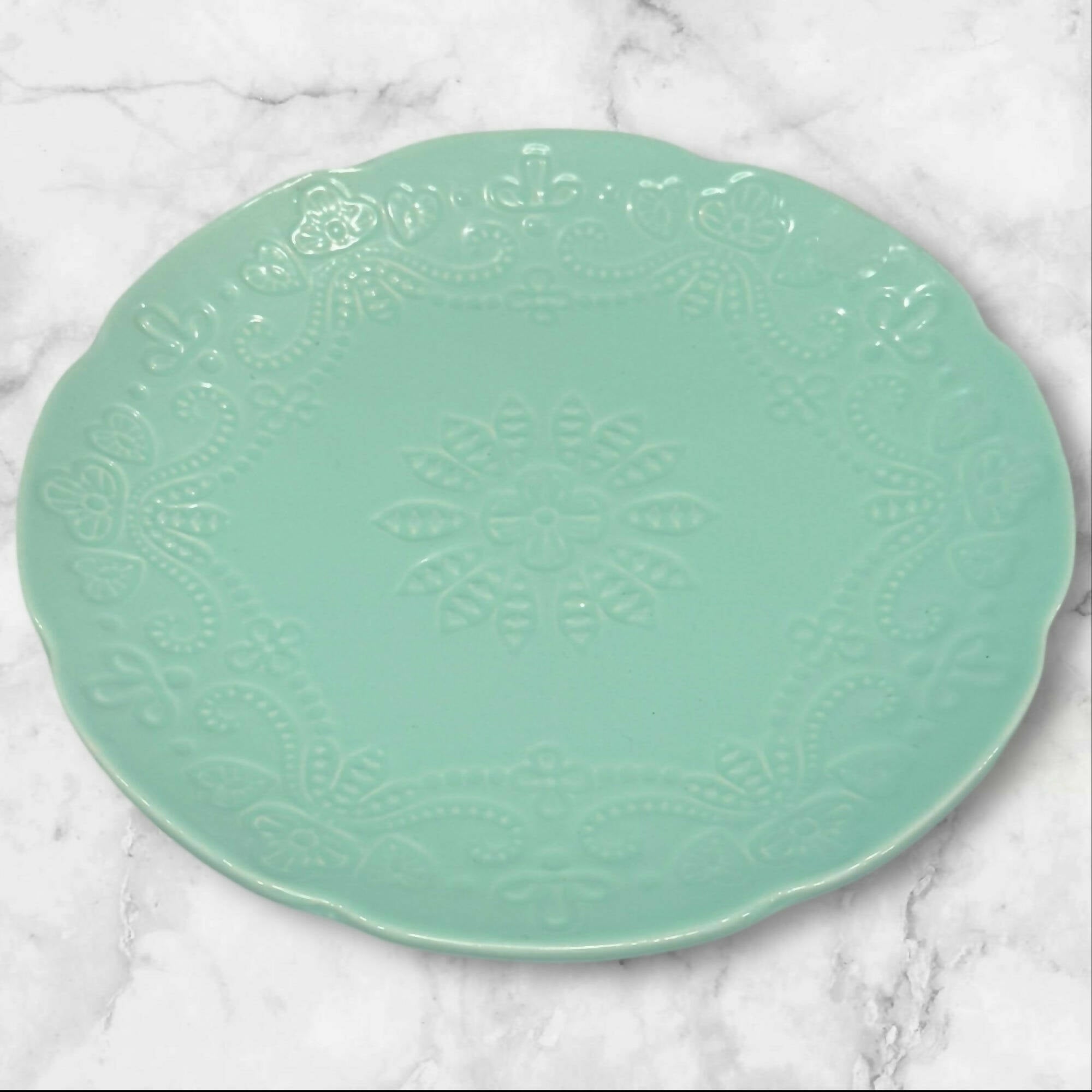 Roscher & Co Bohemia Mint Salad Plates | Set of 4 | Great Condition