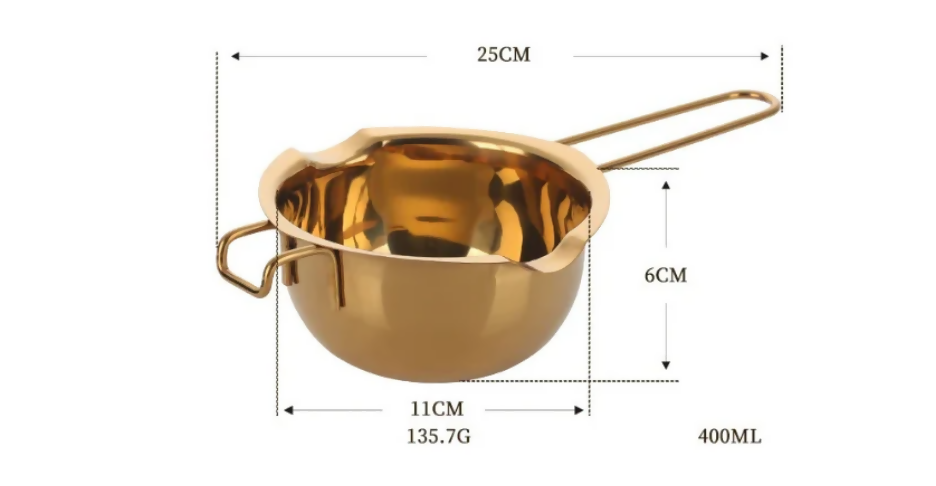 Anygleam Melting Pot 1Pc Gold Chocolate Melt Cookware Kitchen Heating Container Milk Bowl Baking Tool Kitchenware