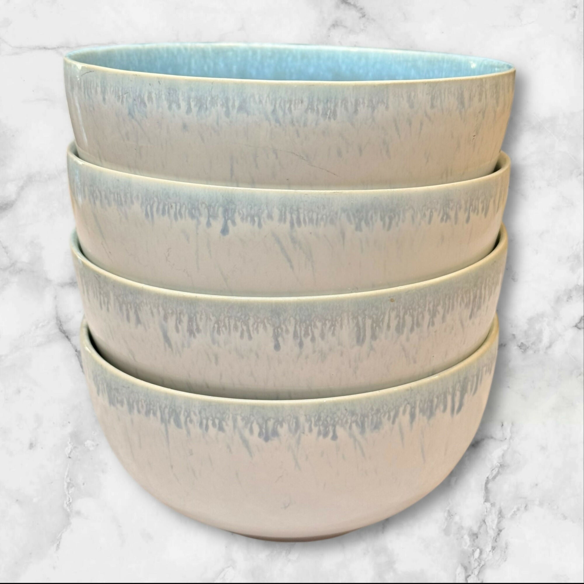 Crate & Barrel Caspian Blue Soup Cereal Bowls | Set of 4 | Great Condition