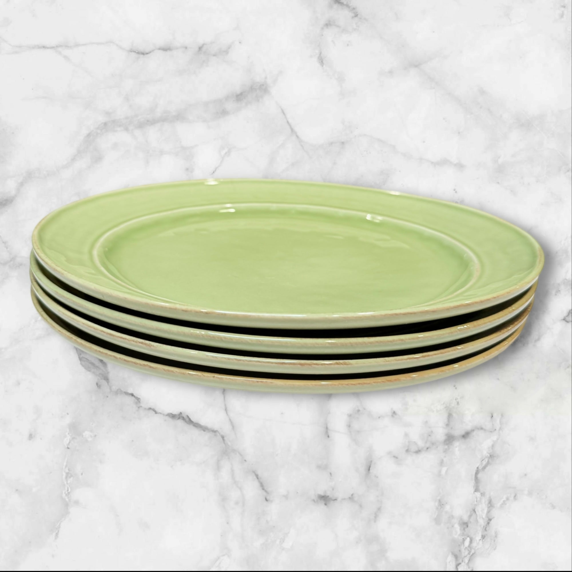 Pottery Barn Cambria Mint Dinner Plates | Set of 4 | Excellent Condition