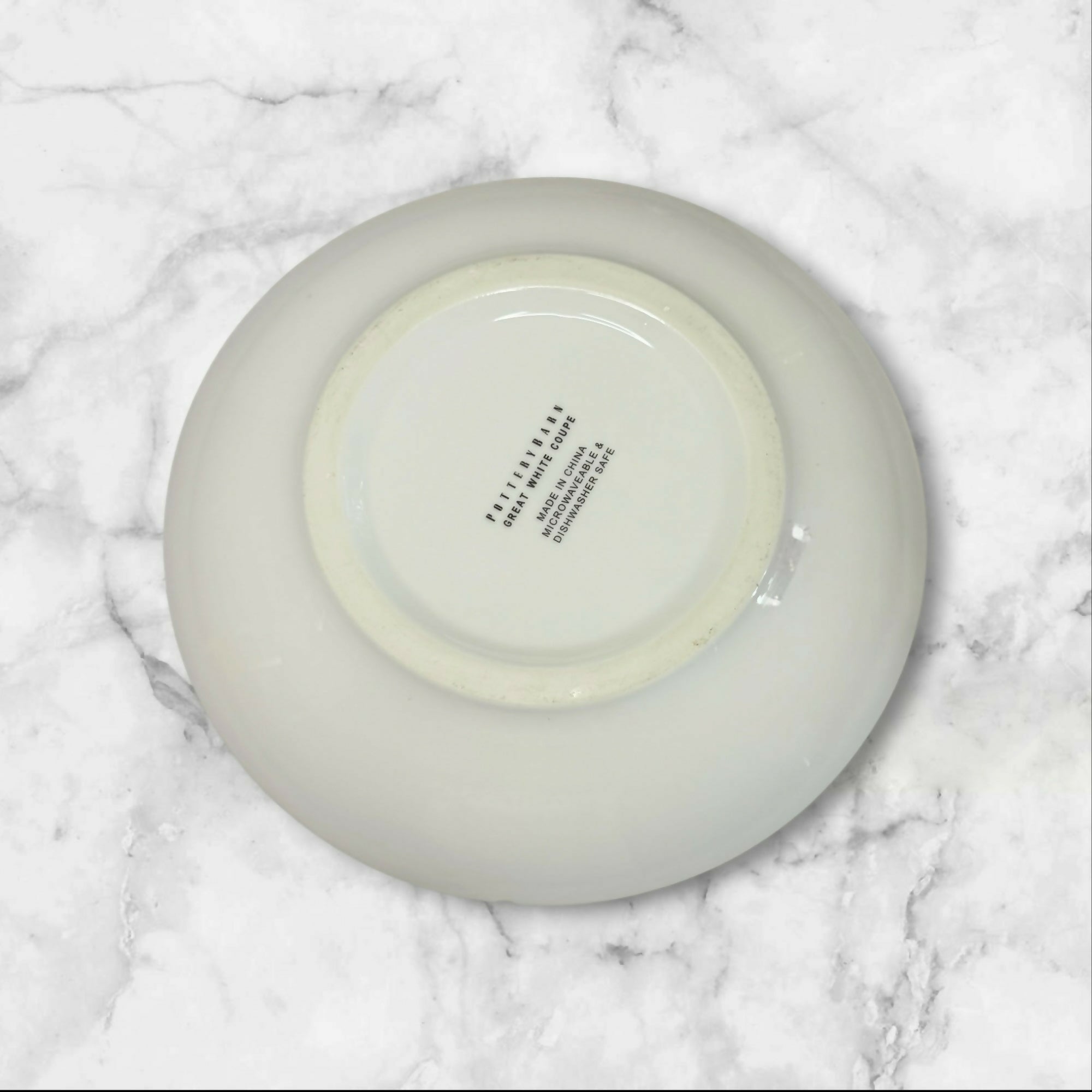 Pottery Barn Great White Coupe Salad Plates | Set of 6 | Good Condition