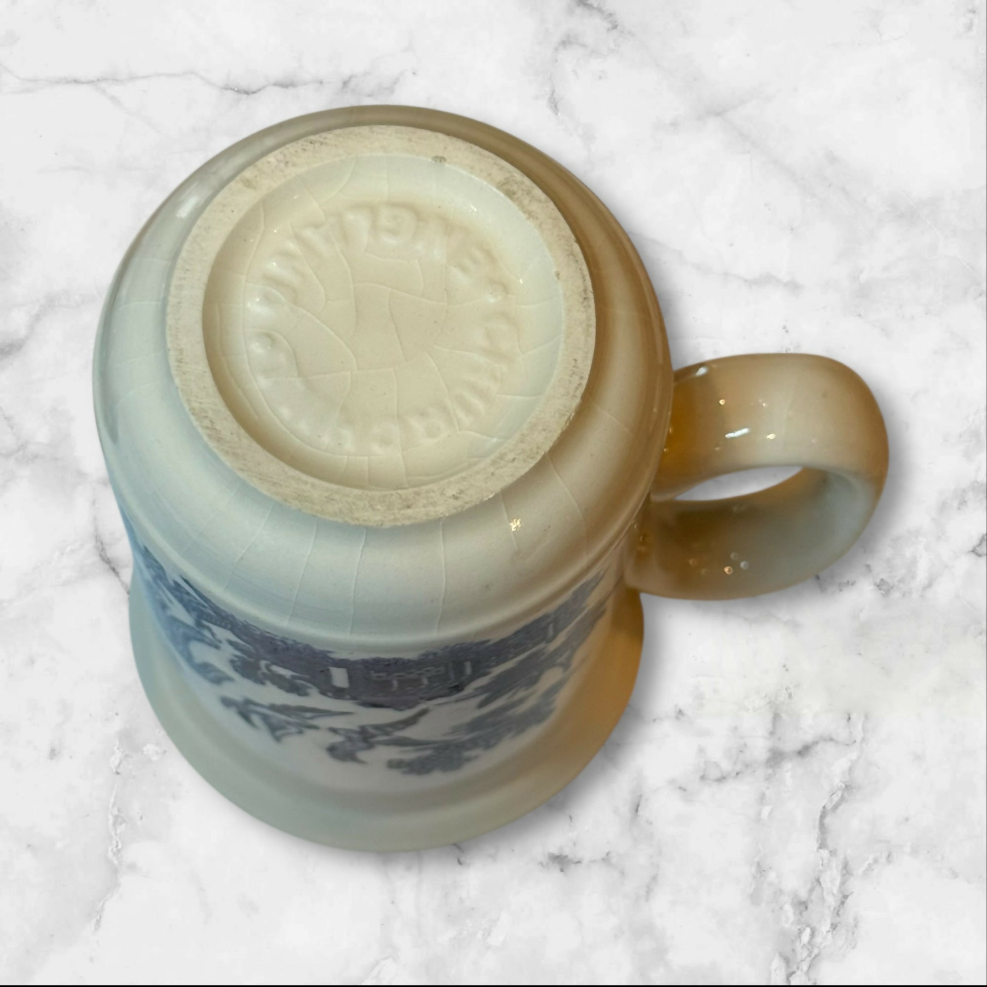 Churchill Blue Willow England Mugs | Set of 2 | Vintage