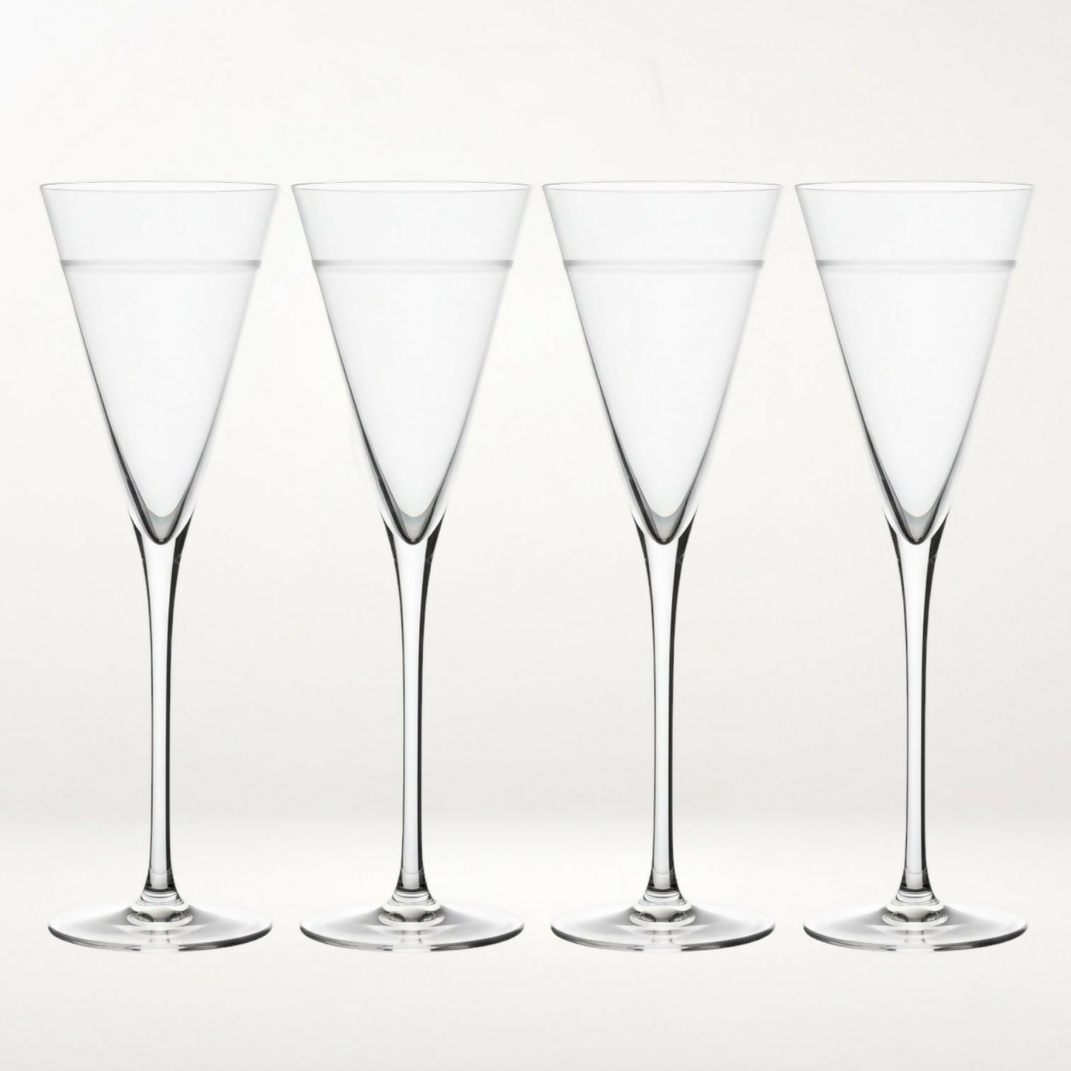 Crate & Barrel Callaway Fluted Champagne Glasses | Set of 3 | Excellent Condition