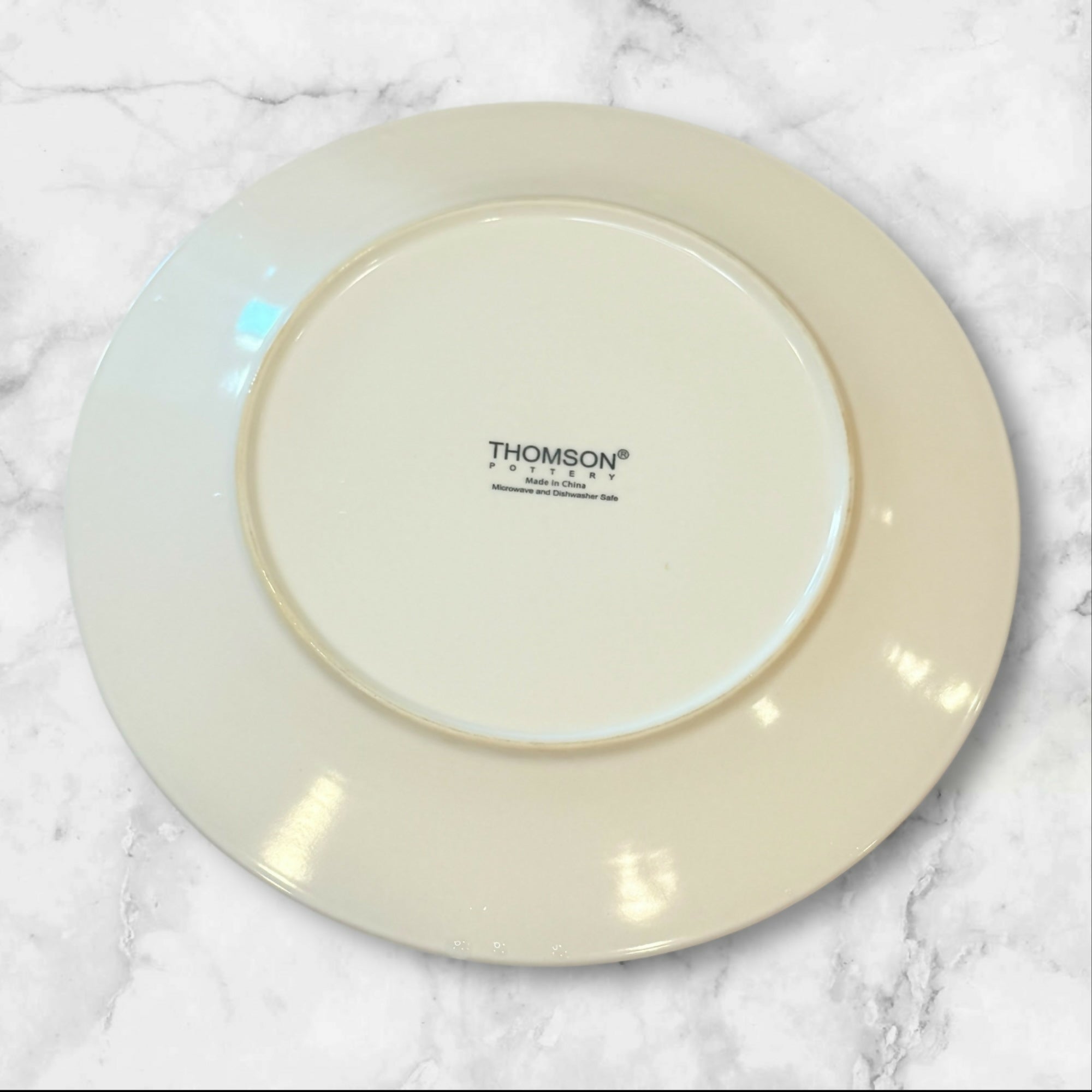 Thomson Hampton Dinner Plates Set of 6 | Coastal Embossed | Fair Condition