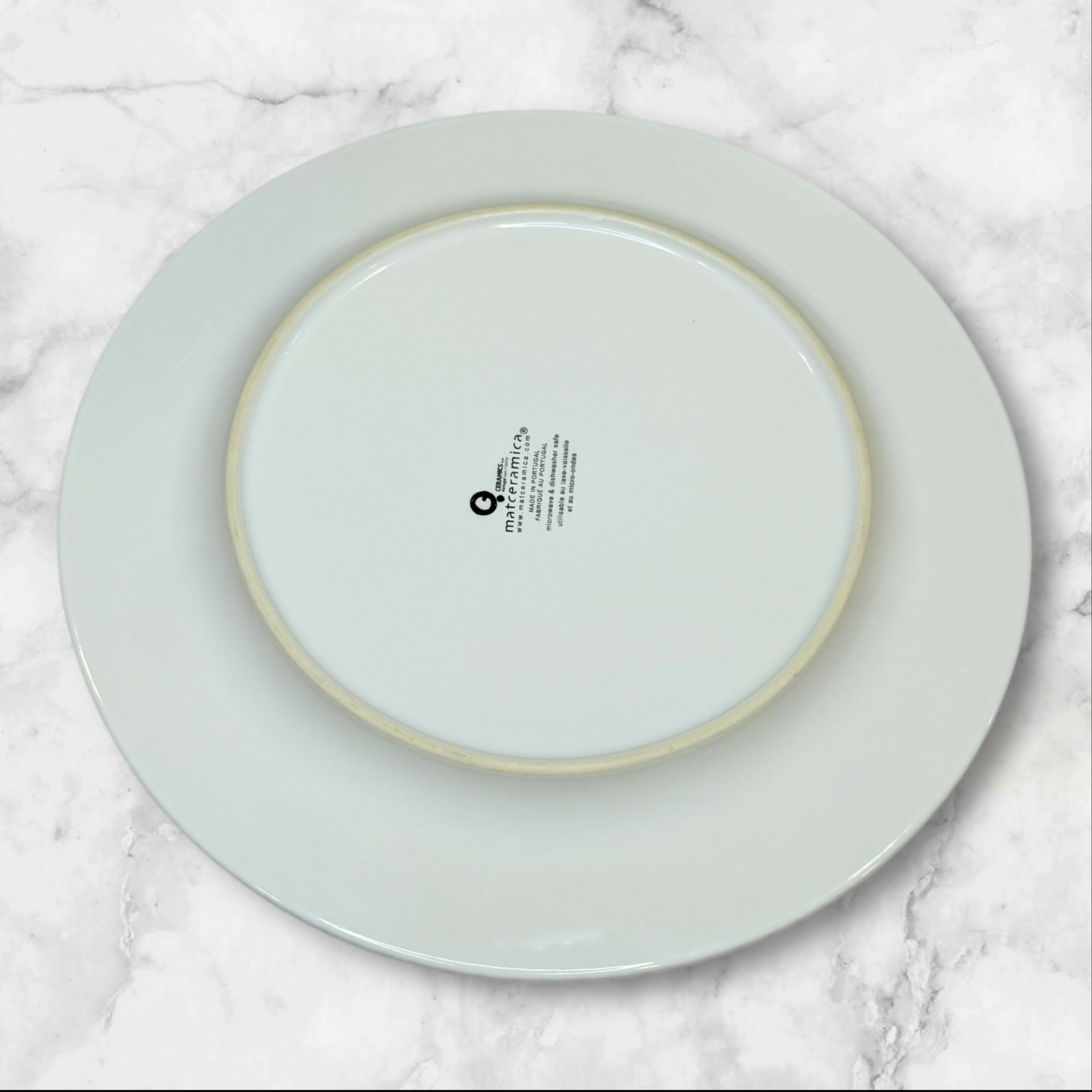 Matceramica Perola White Dinner Plates | Set of 4 | Great Condition