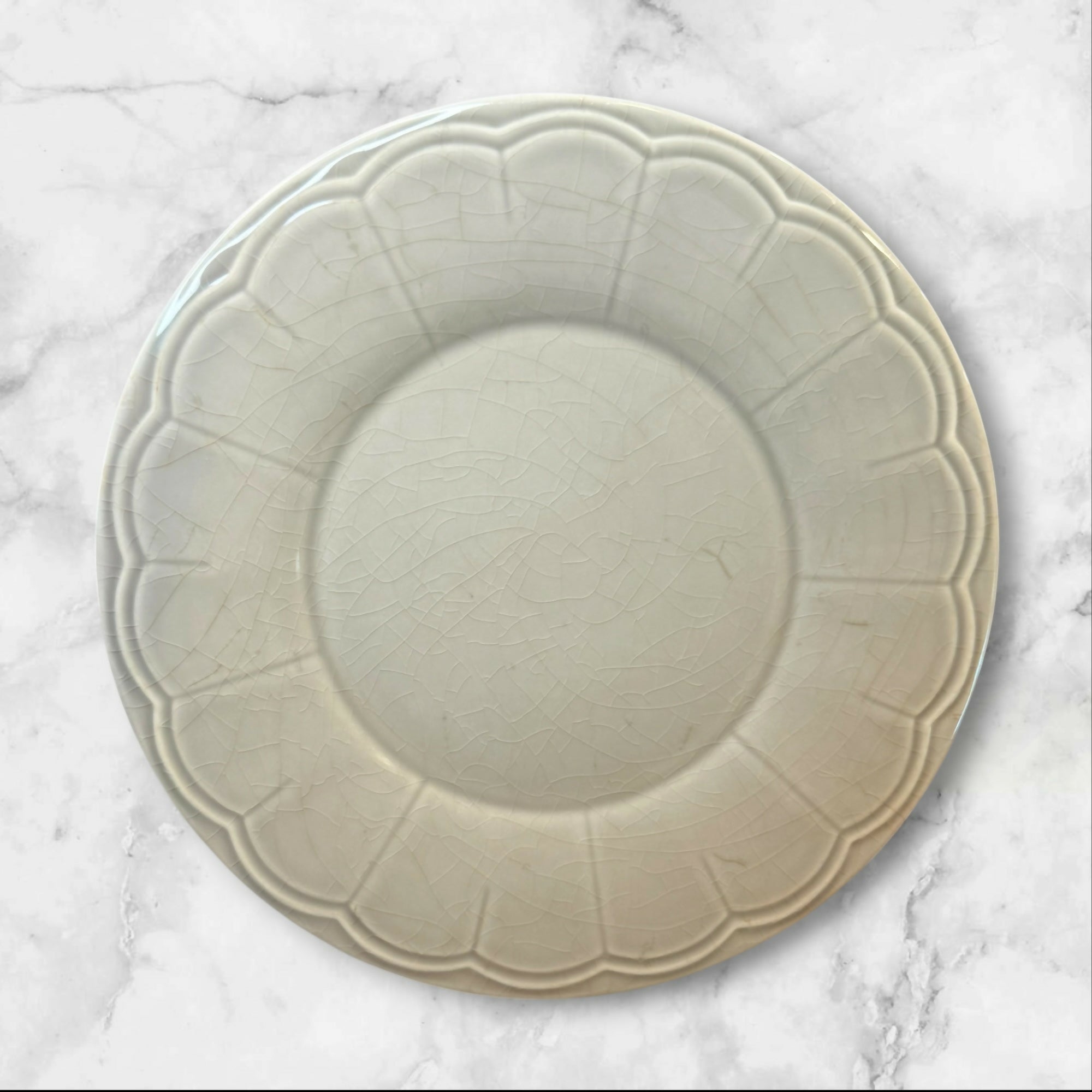 Euro Ceramica Naperon Dove Grey Dinnerware Set | 8 Pc | Good Used Condition