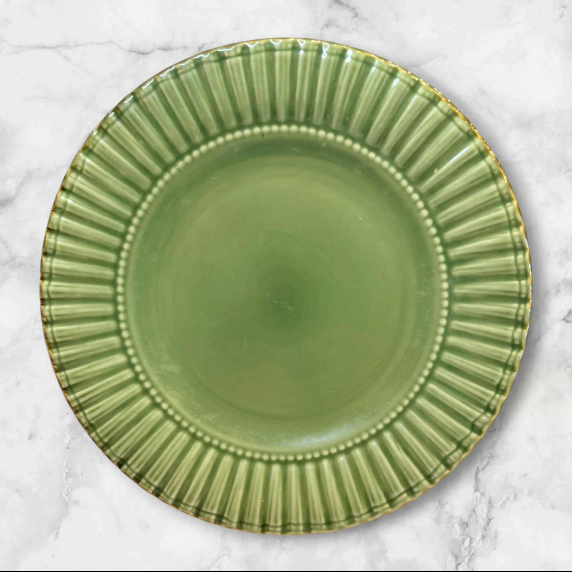 Thomson Pottery Maison Green Dinner Plates | Set of 4 | Gently Used