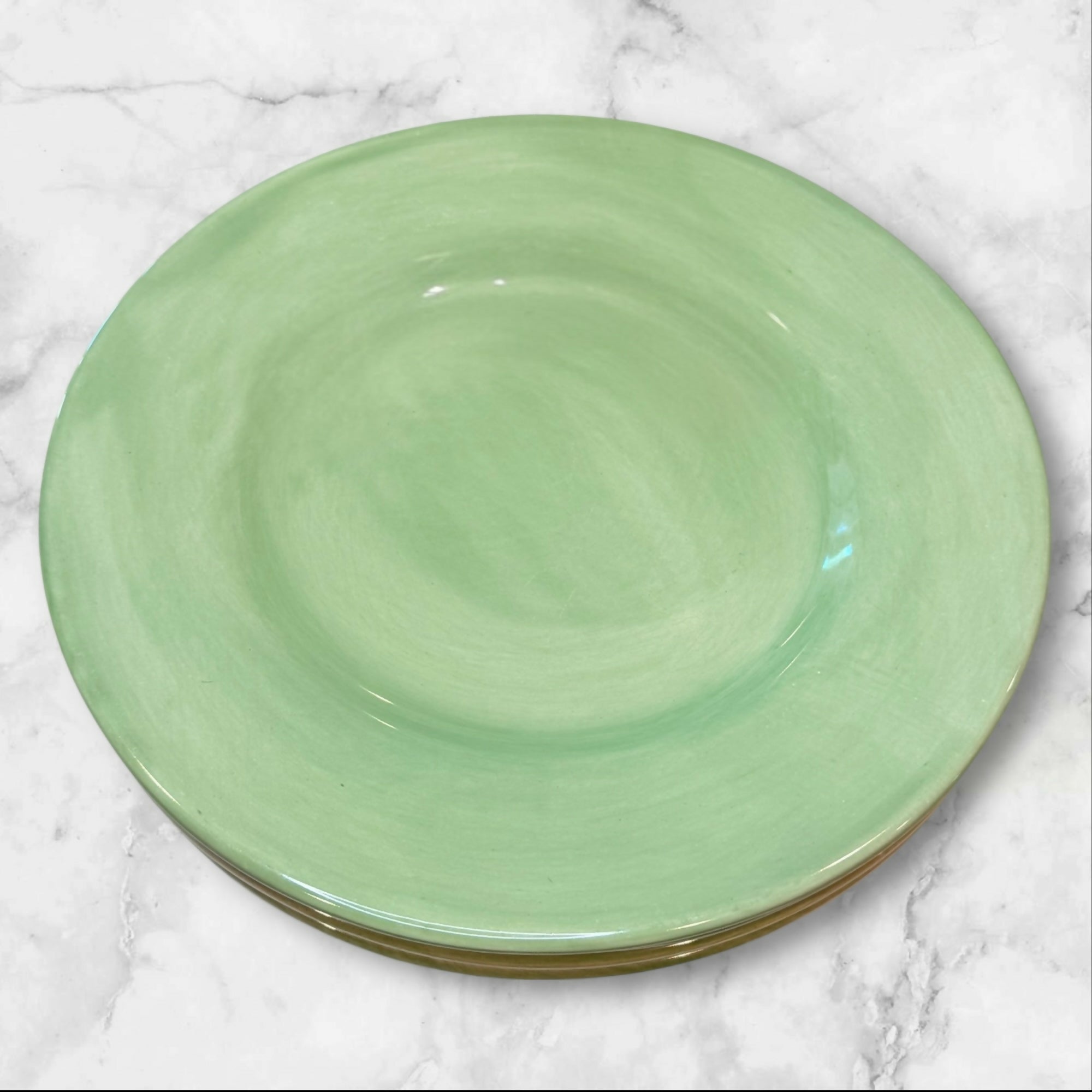 Pottery Barn Sausalito Green Dinner Plates Set of 4 | Great Condition