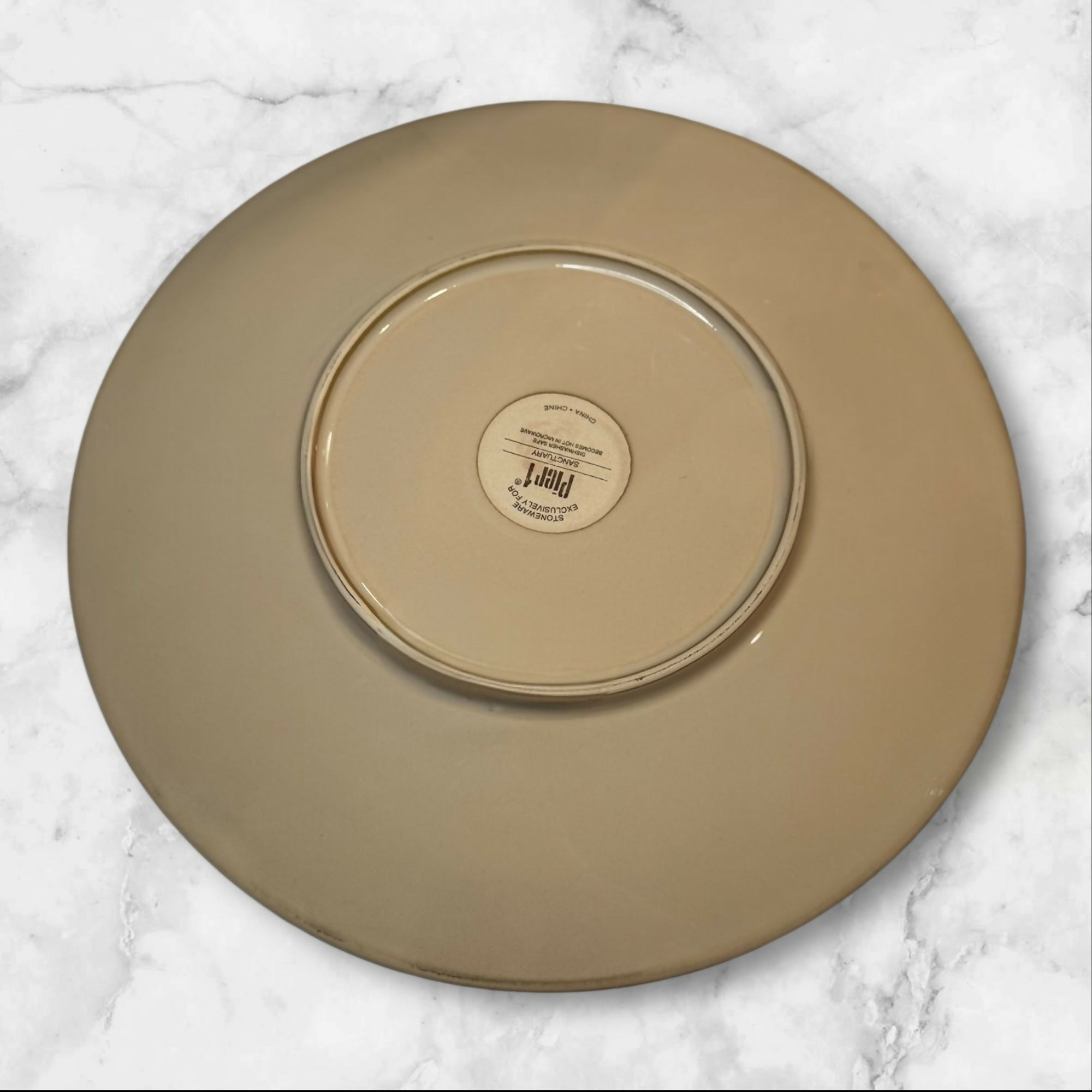 Pier 1 Sanctuary Dinner Plates Set of 4 | 11.5” Tan Starburst
