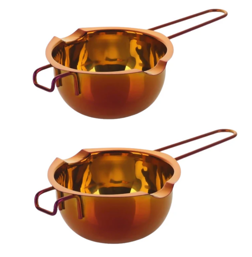 Anygleam Melting Pot 2Pcs Rainbow no.3 Chocolate Melt Cookware Kitchen Heating Container Milk Bowl Baking Tool Kitchenware