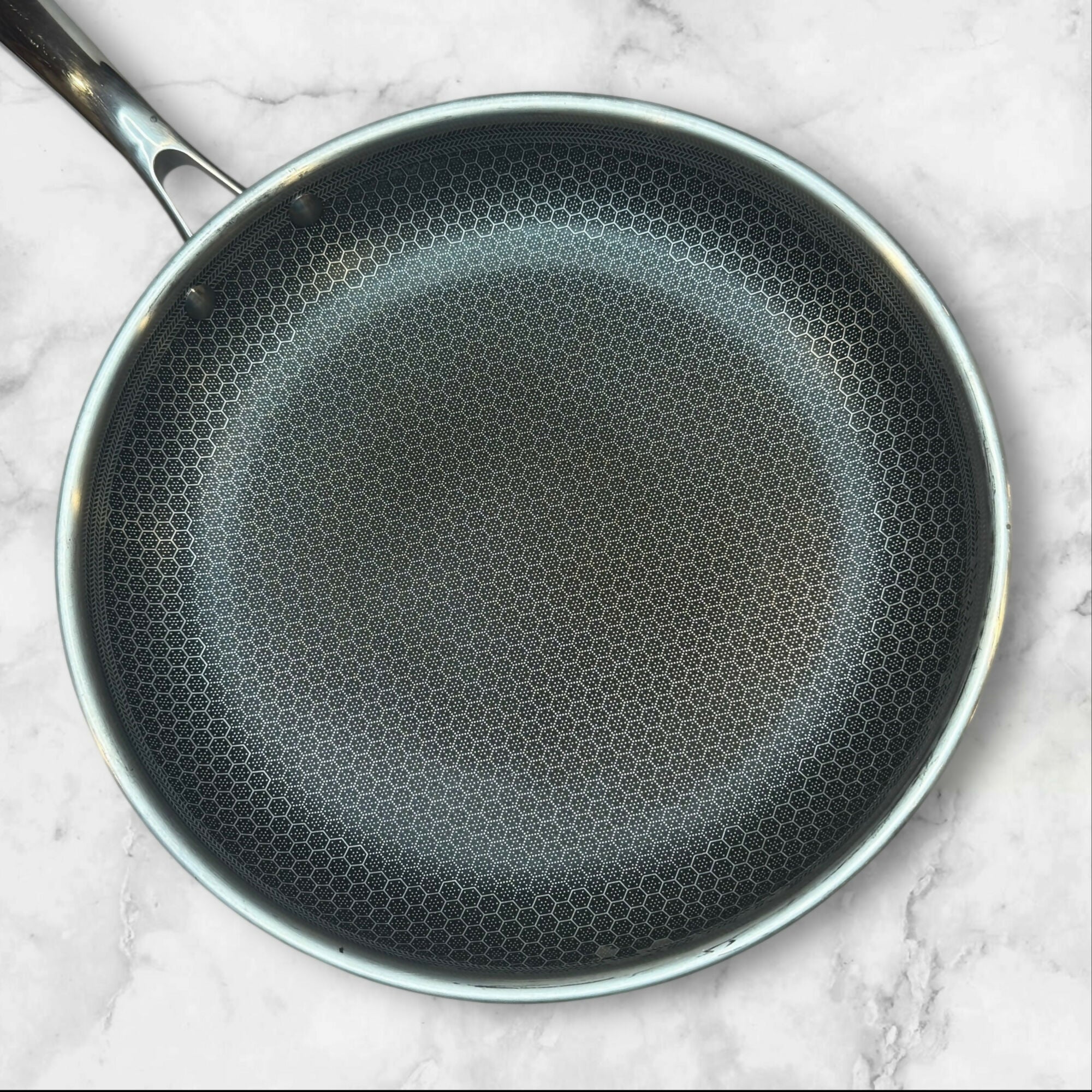 HexClad 12.5 Inch Hybrid Nonstick Fry Pan | Stainless Steel | Gently Used