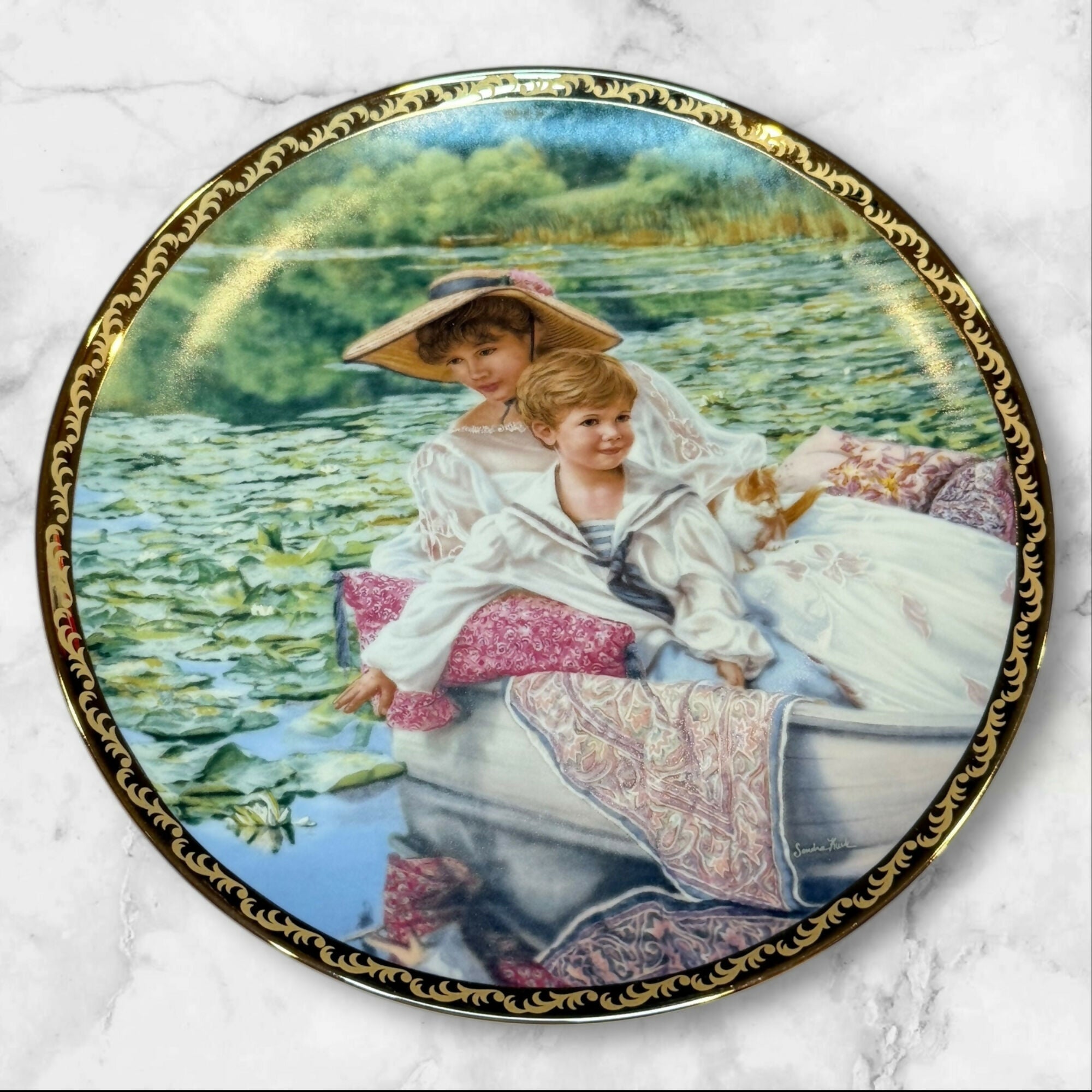 Reco Reflection of Love Collector Plate | Sandra Kuck 1990 | Mother’s Day | Exc