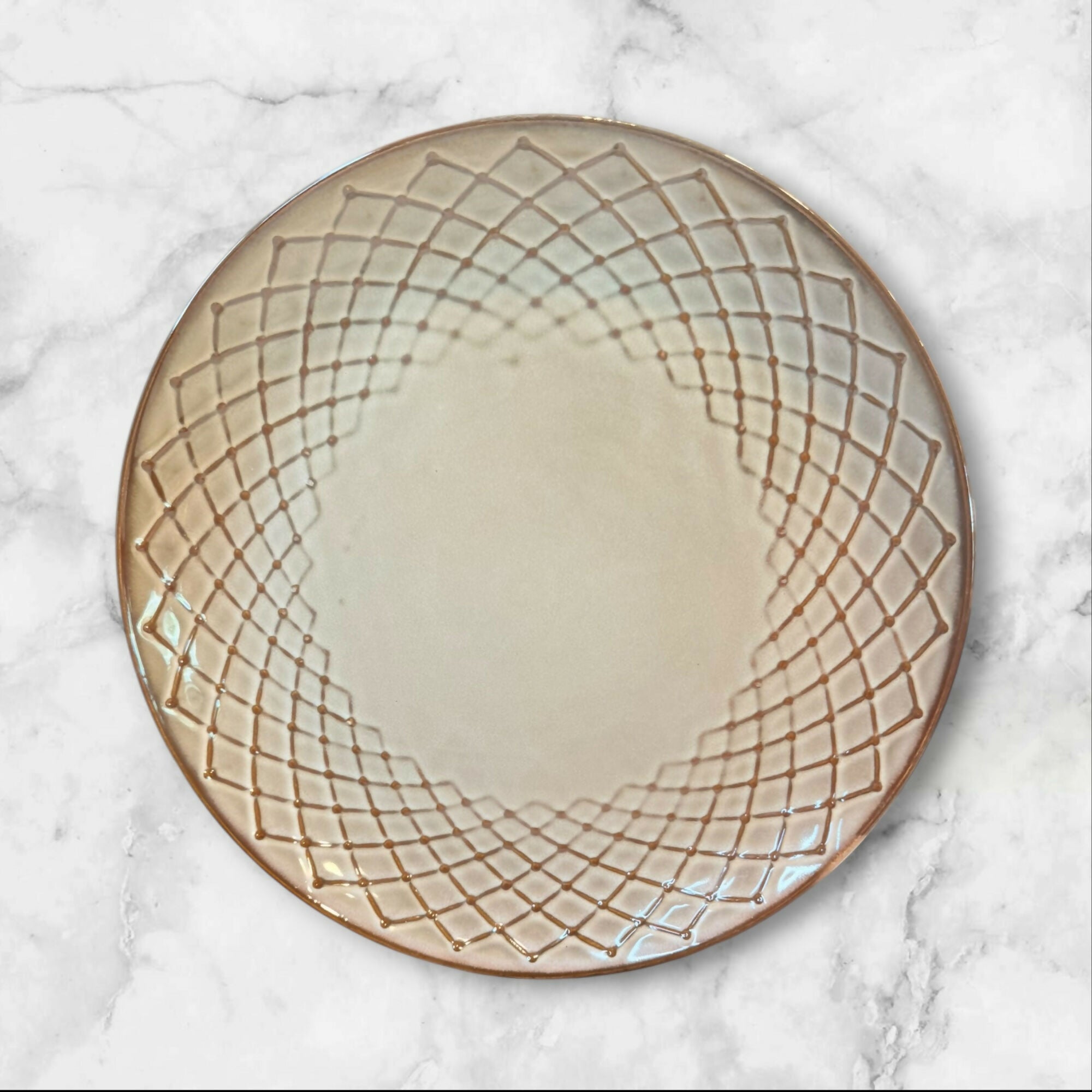 Pier 1 Reactive Dinner Plates Set of 4 Stoneware | Excellent Condition
