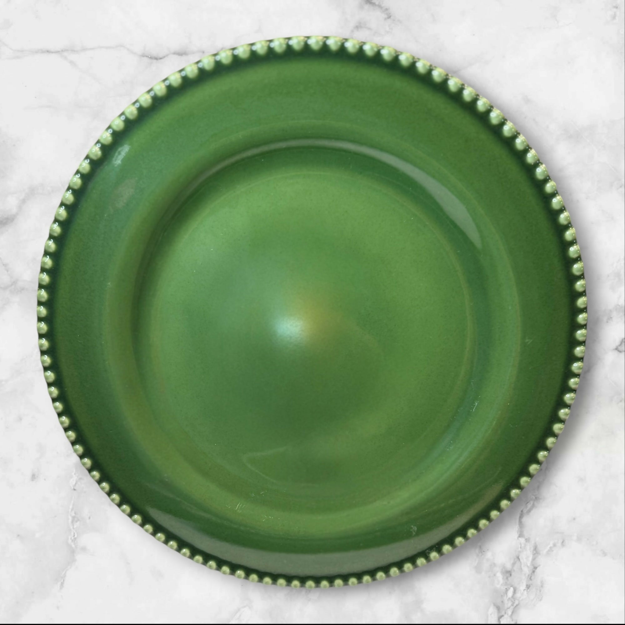 Matceramica Perola Green Dinner Plates Set of 3 Great Condition